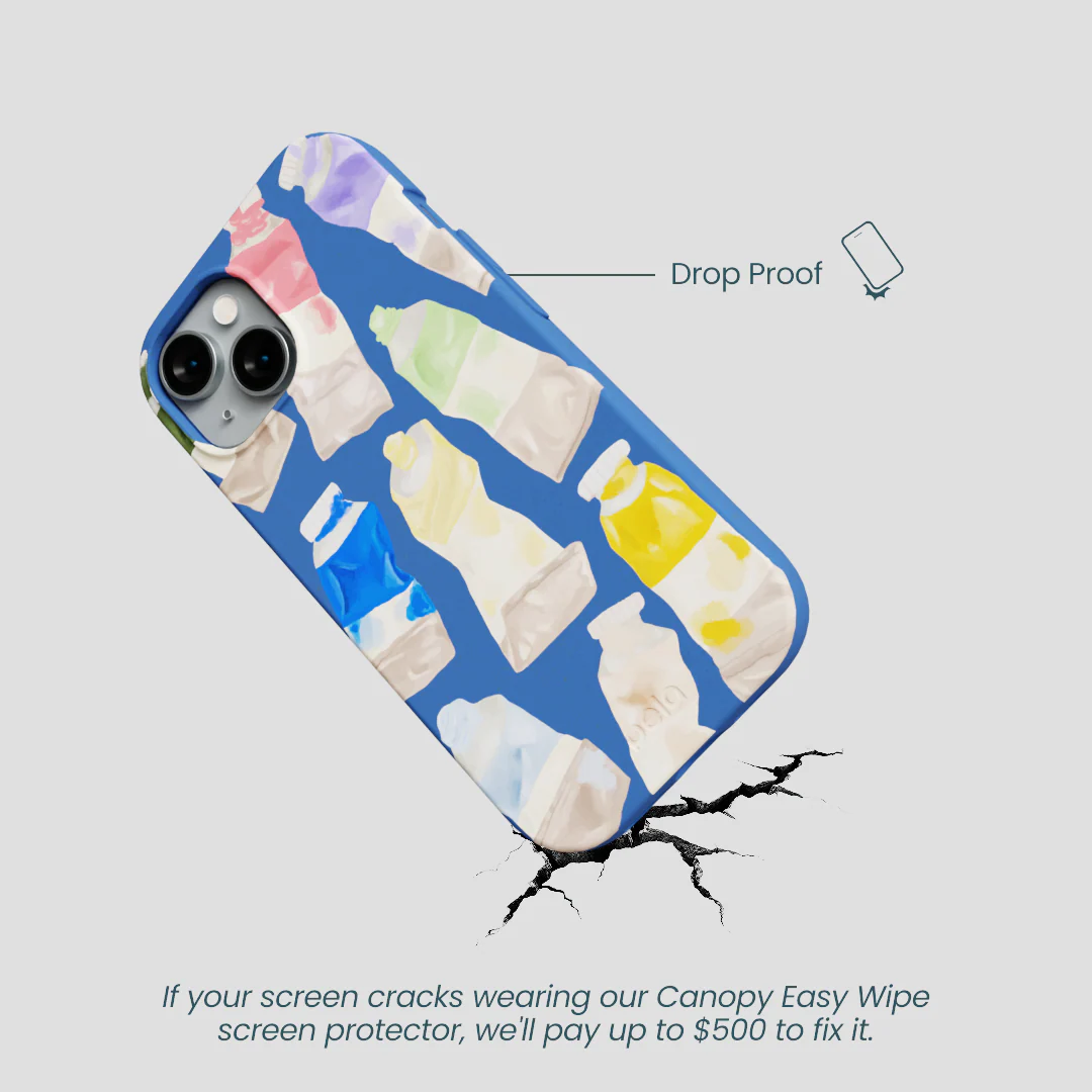 Electric Blue Paint Squeeze iPhone 14 Case - Image 5