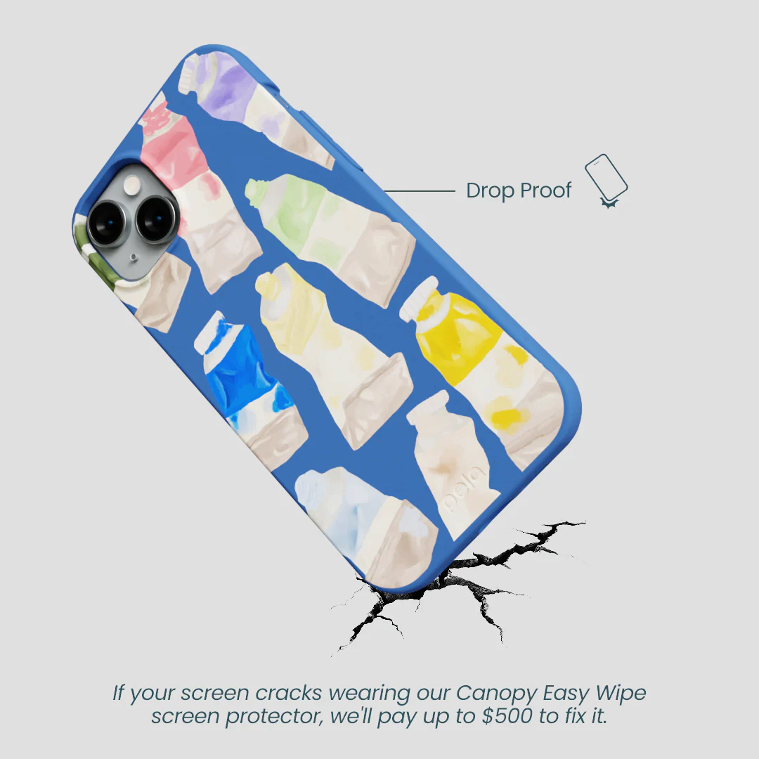 Electric Blue Paint Squeeze iPhone 14 Plus Case - Image 5