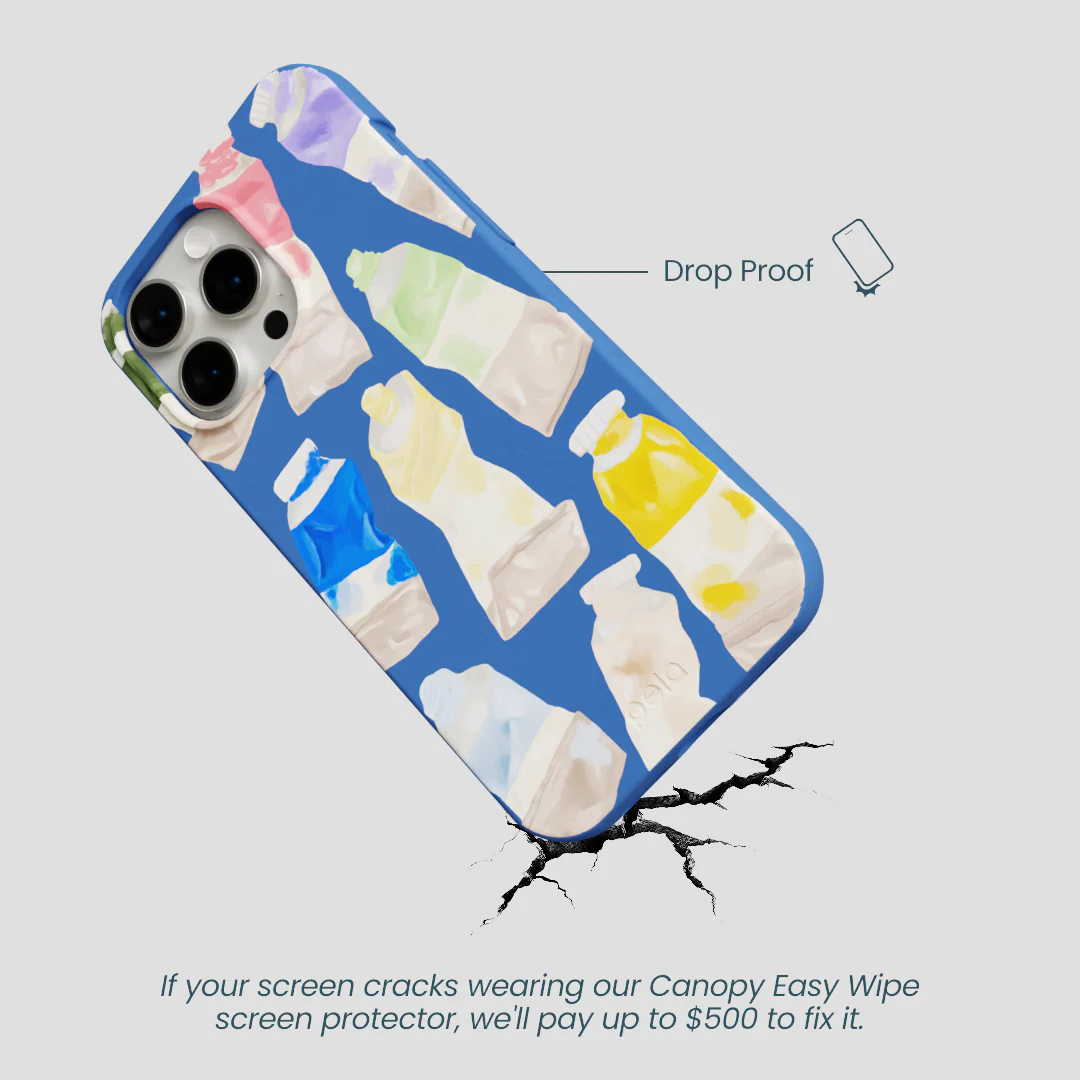 Electric Blue Paint Squeeze iPhone 14 Pro Max Case - Image 5