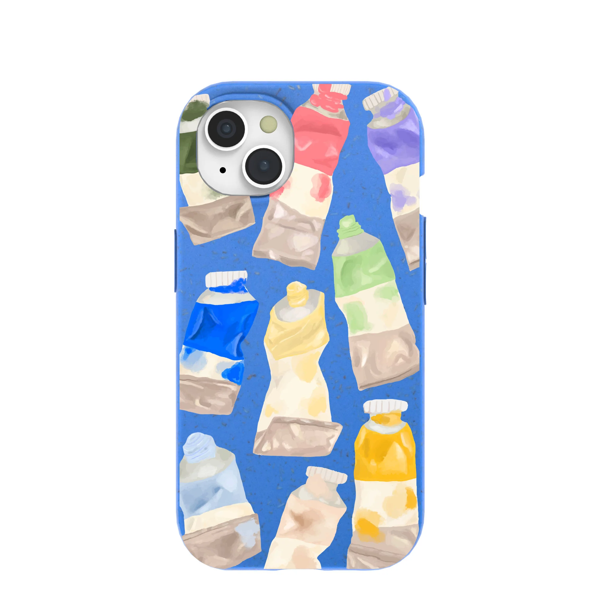 Electric Blue Paint Squeeze iPhone 15 Case