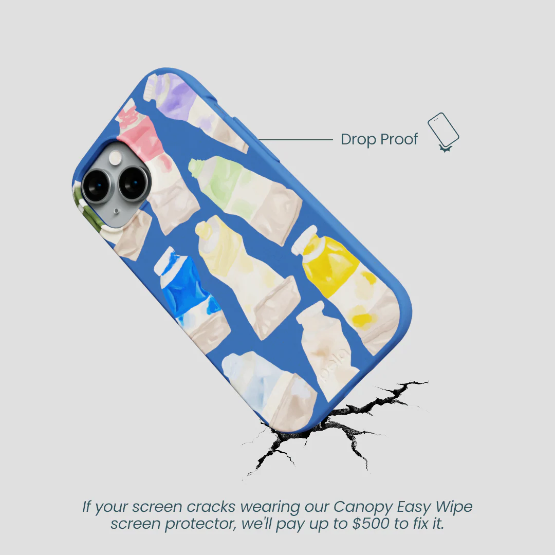 Electric Blue Paint Squeeze iPhone 15 Case - Image 5