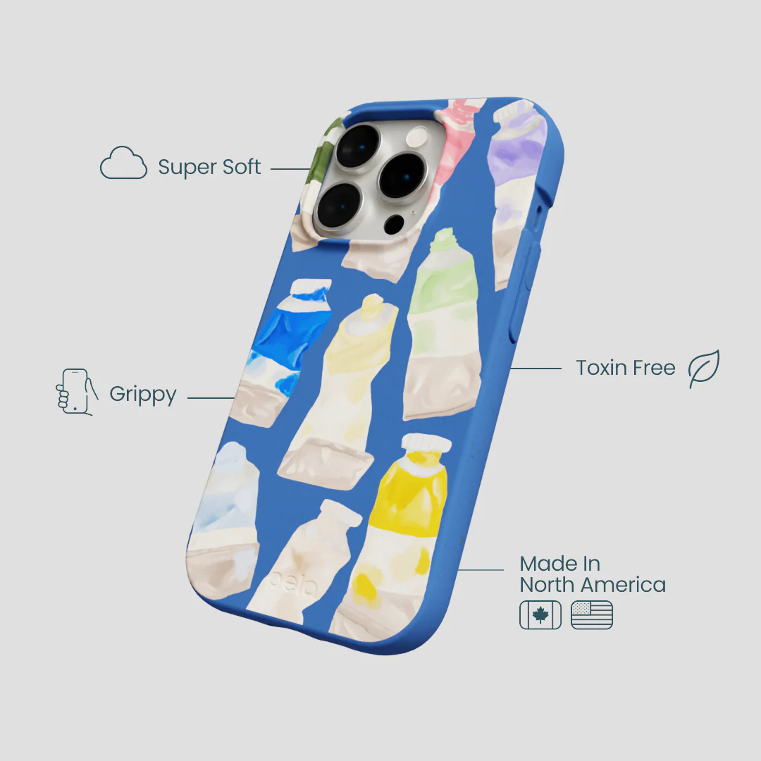 Electric Blue Paint Squeeze iPhone 15 Pro Case - Image 4