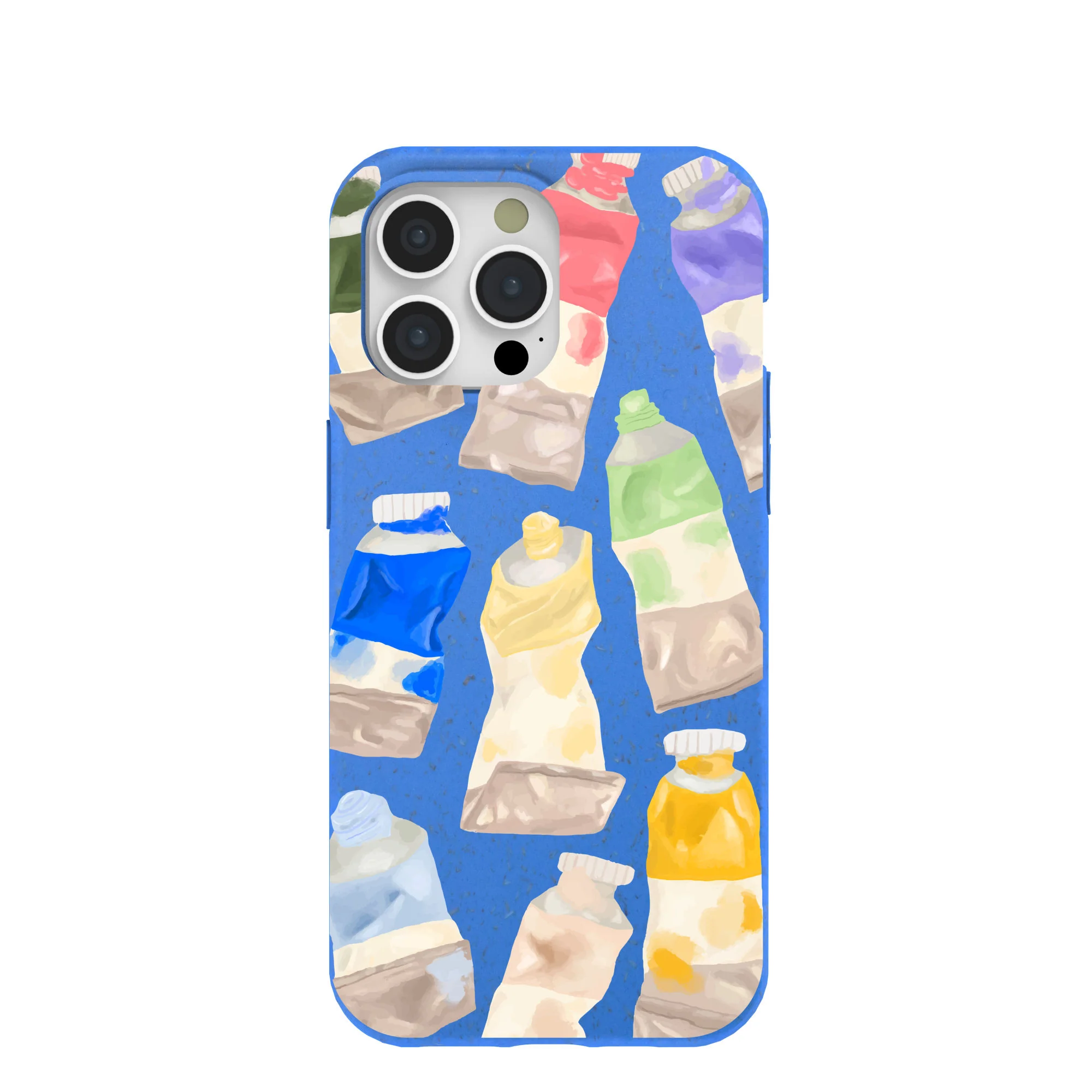 Electric Blue Paint Squeeze iPhone 15 Pro Max Case