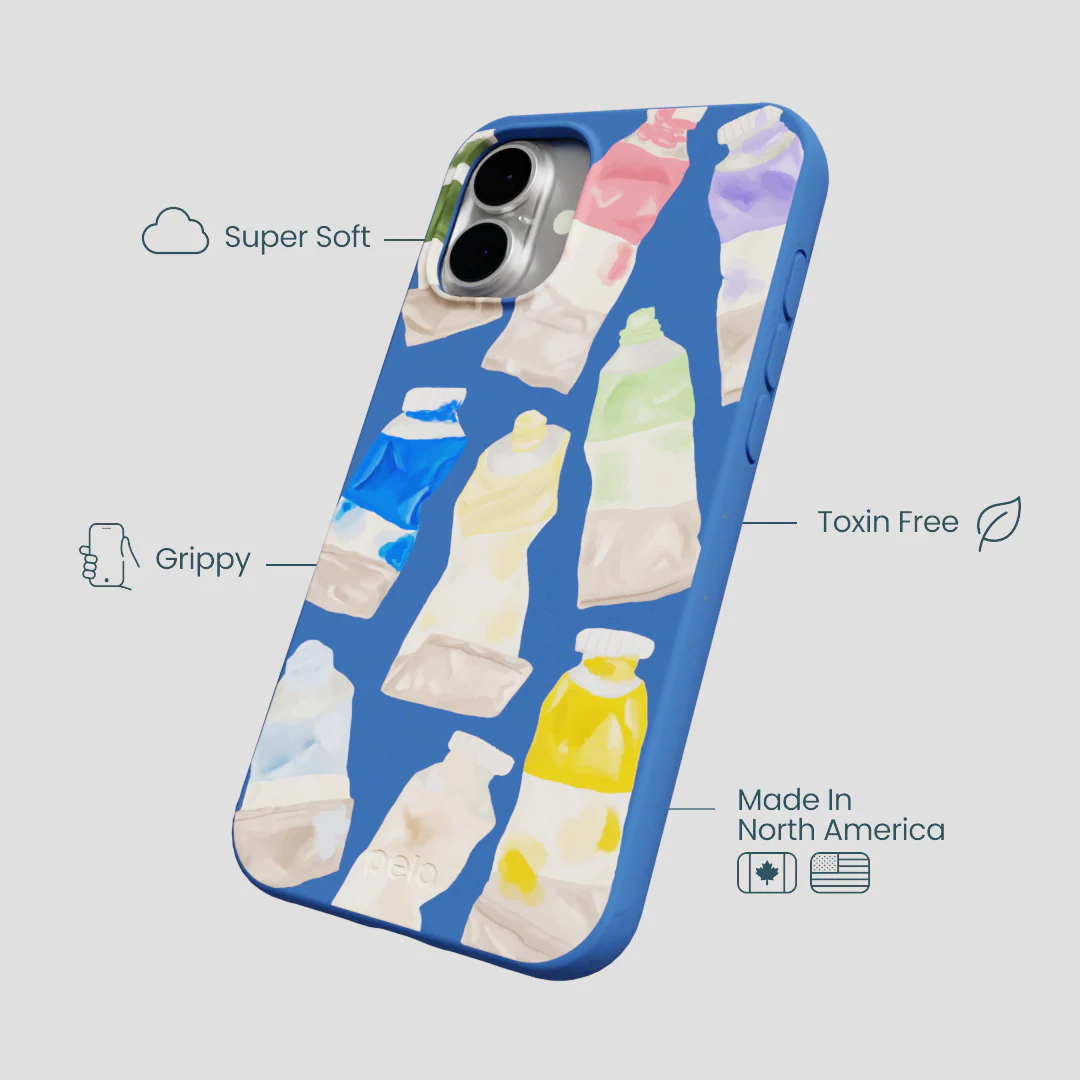 Electric Blue Paint Squeeze iPhone 16 Plus Case - Image 4