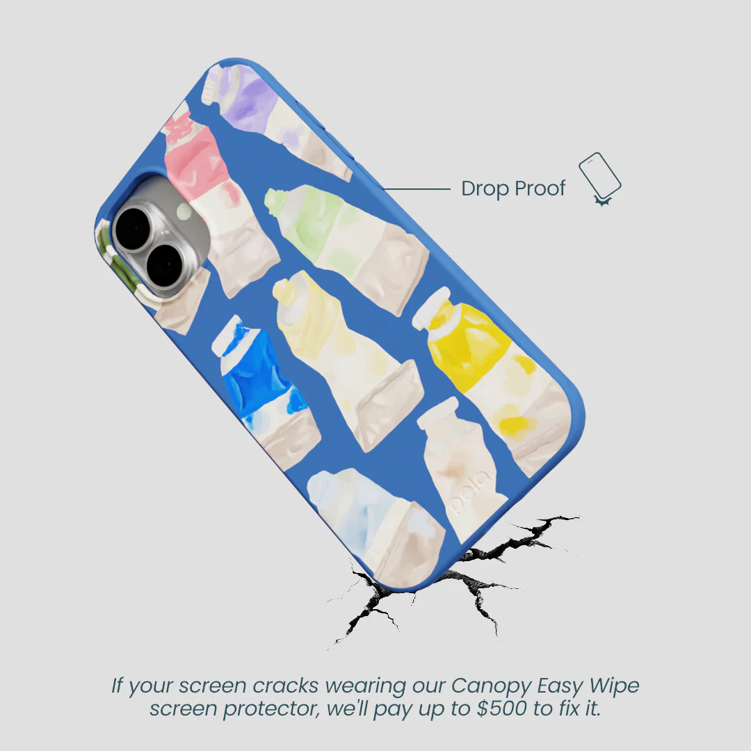 Electric Blue Paint Squeeze iPhone 16 Plus Case - Image 5