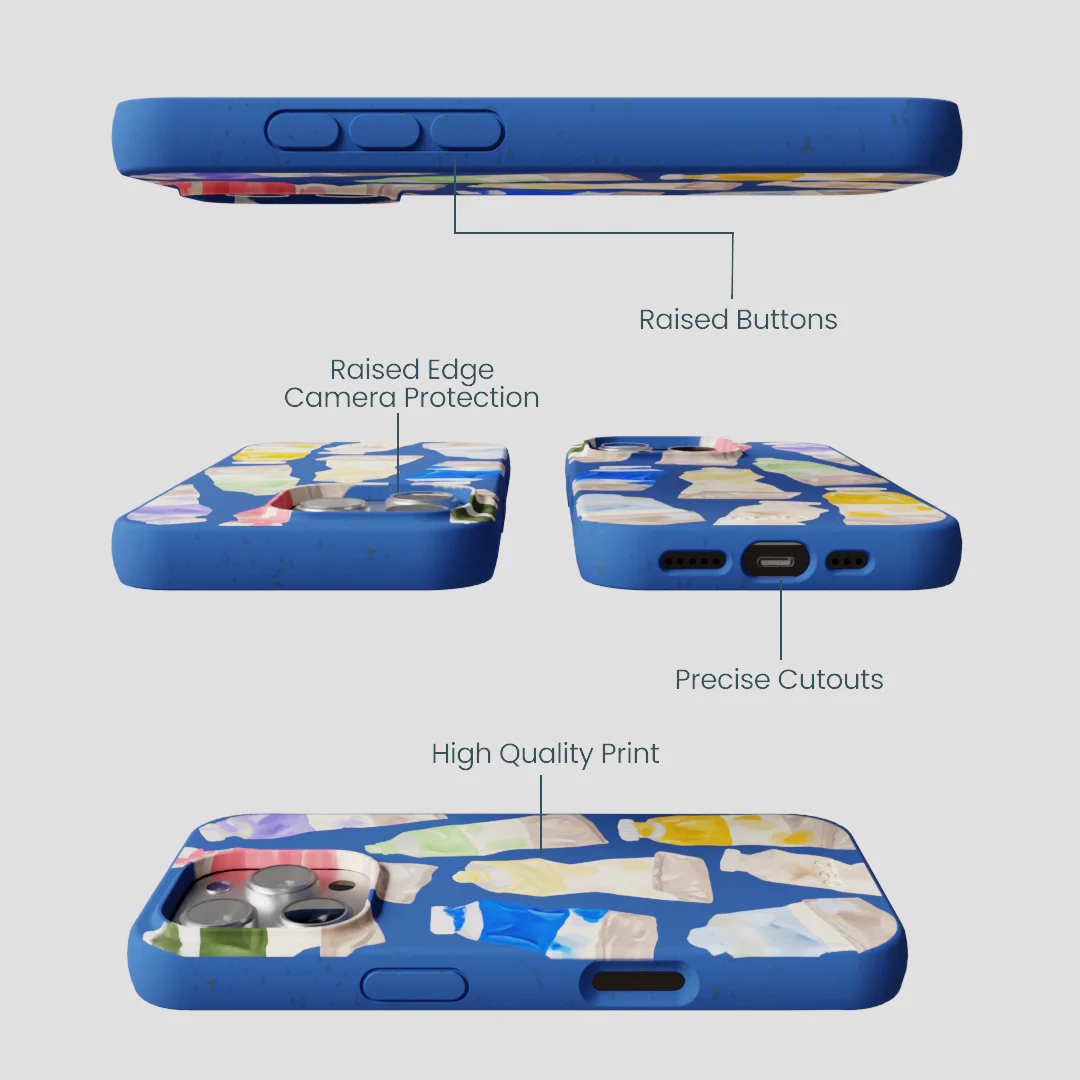 Electric Blue Paint Squeeze iPhone 16 Pro Case - Image 3