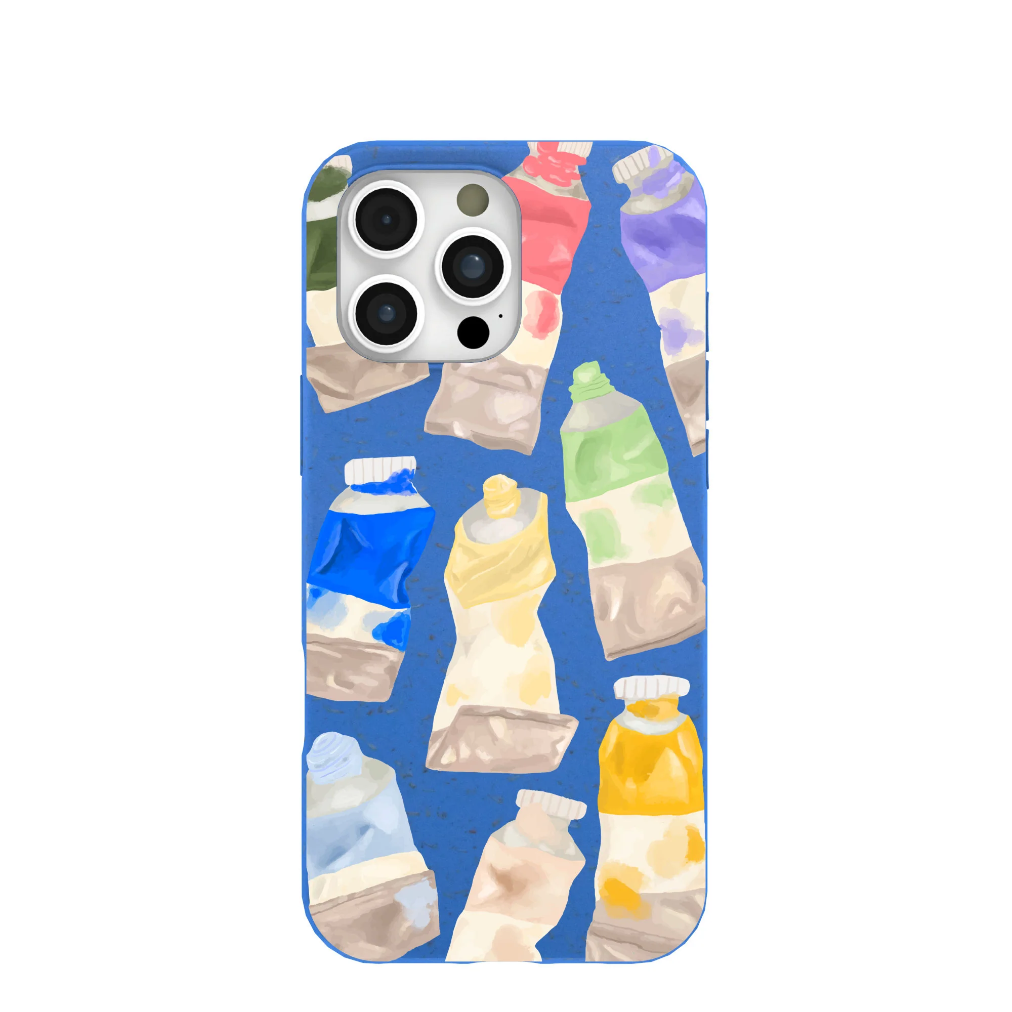 Electric Blue Paint Squeeze iPhone 16 Pro Max Case
