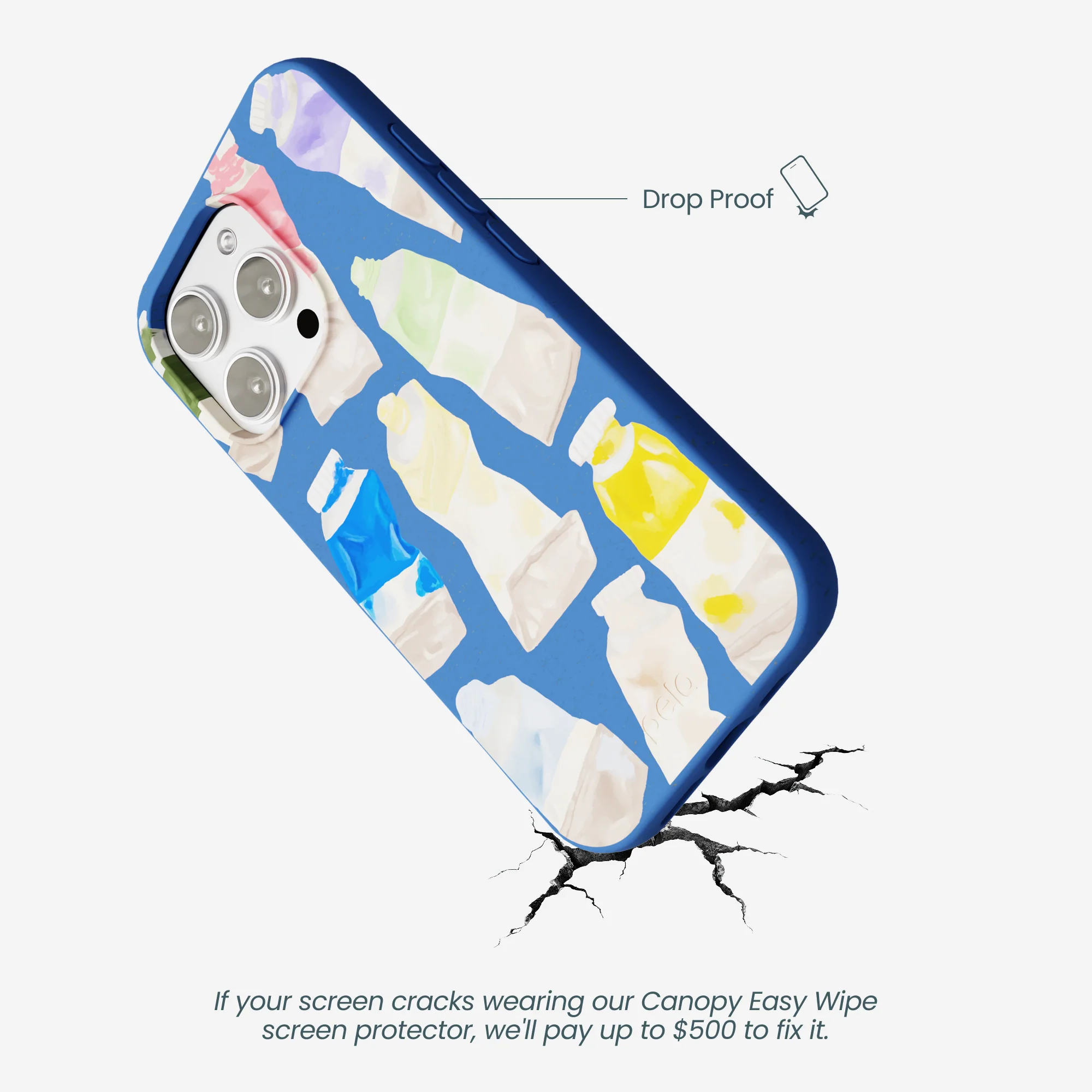 Electric Blue Paint Squeeze iPhone 16 Pro Max Case - Image 5
