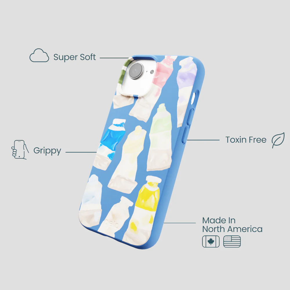 Electric Blue Paint Squeeze iPhone 16e/17e Case - Image 4
