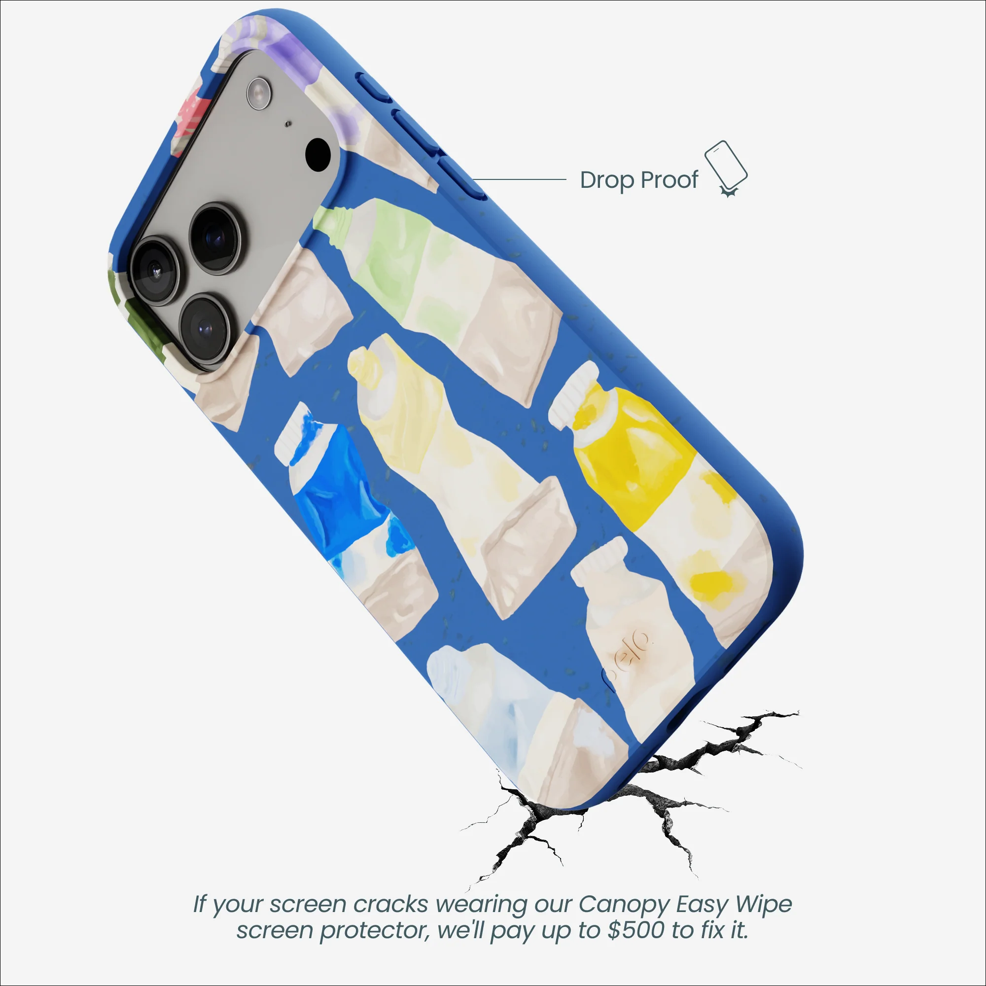 Electric Blue Paint Squeeze iPhone 17 Pro Max Case - Image 5