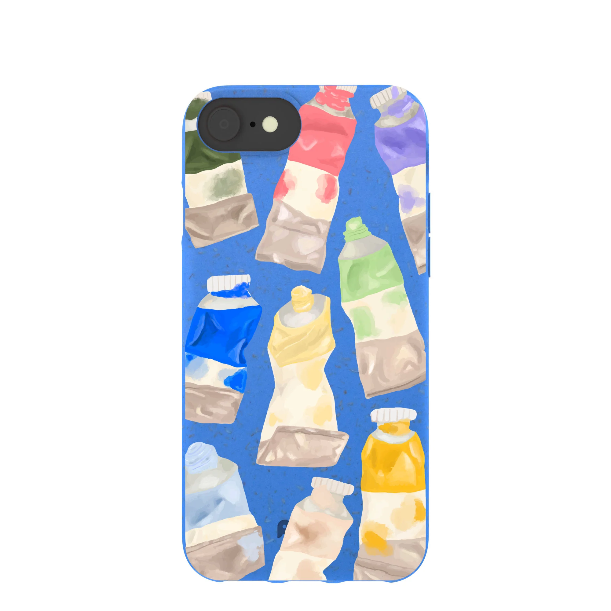 Electric Blue Paint Squeeze iPhone 6/6s/7/8/SE Case