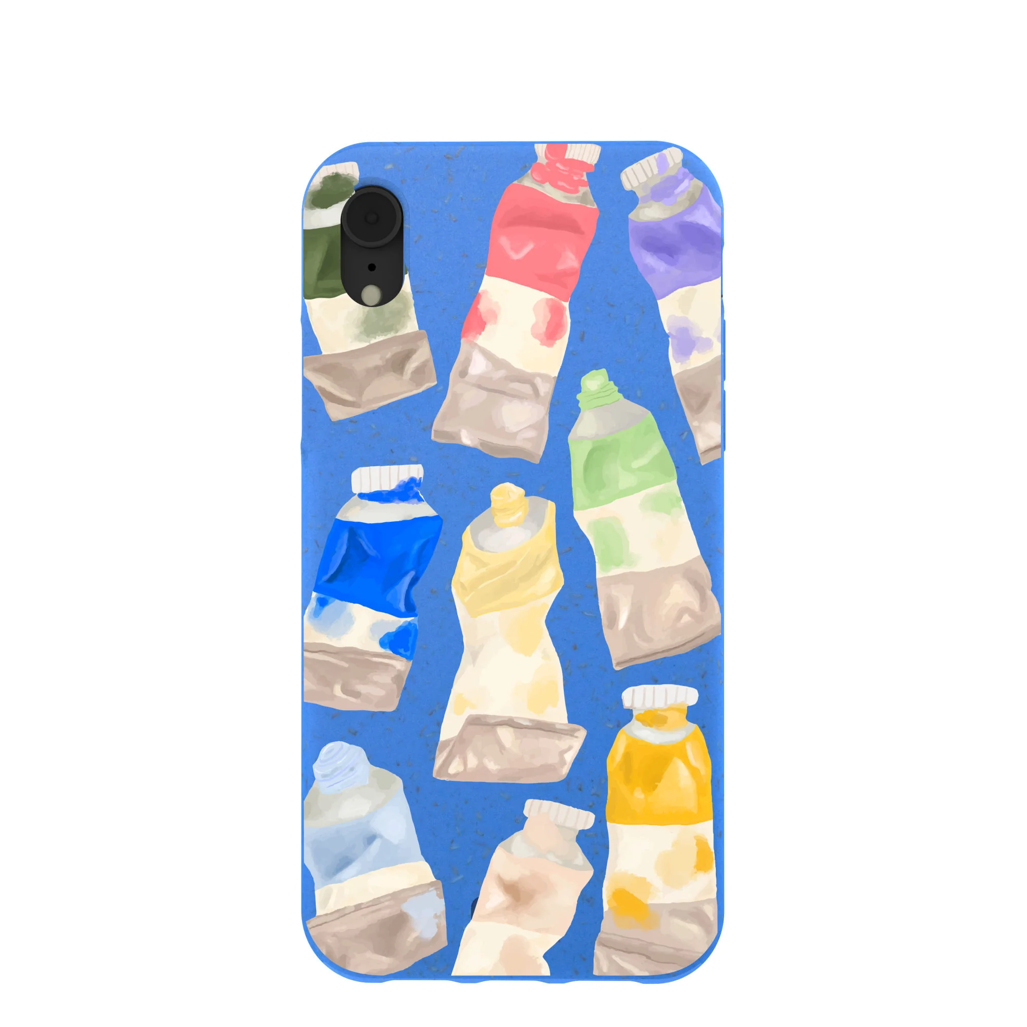 Electric Blue Paint Squeeze iPhone XR Case