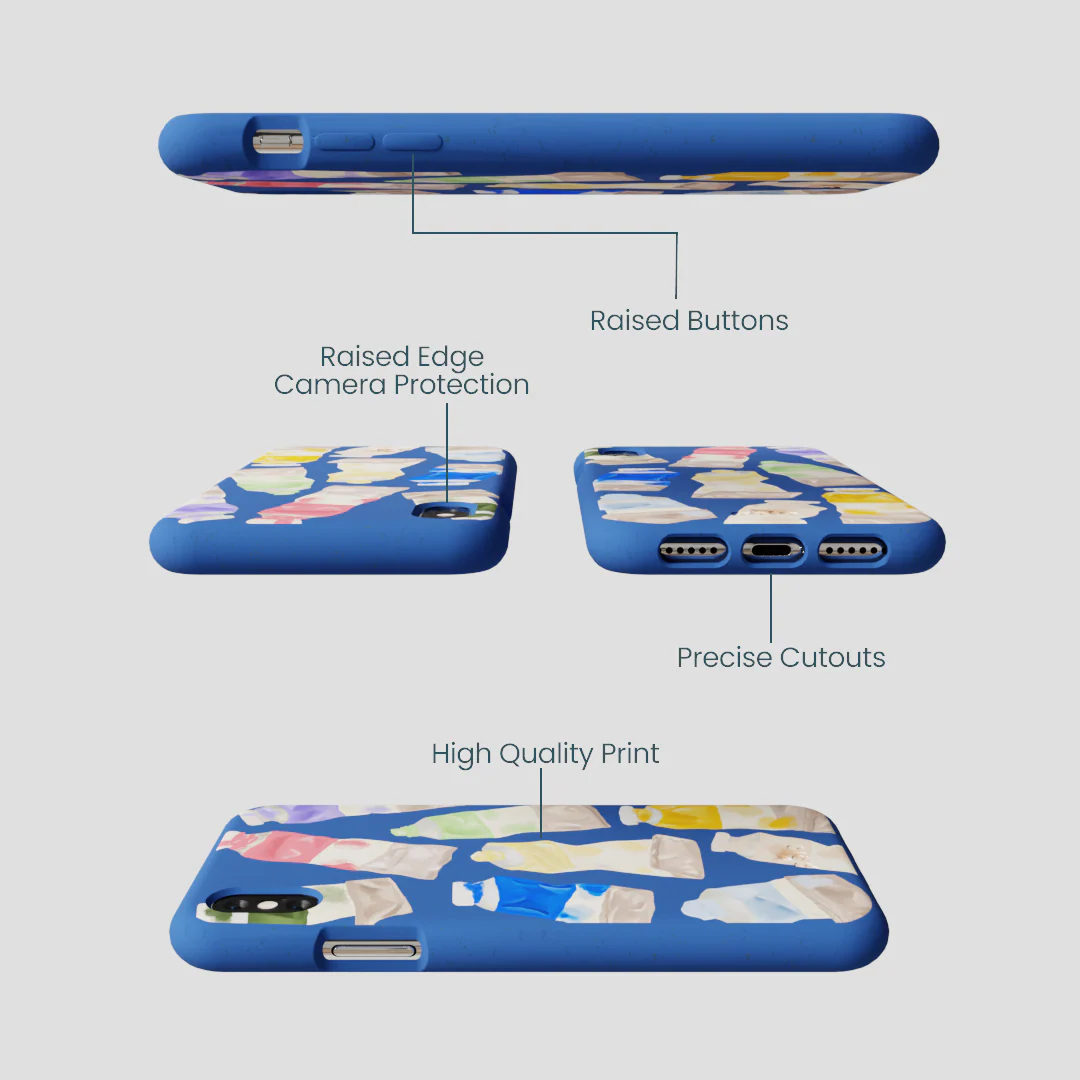 Electric Blue Paint Squeeze iPhone XR Case - Image 3