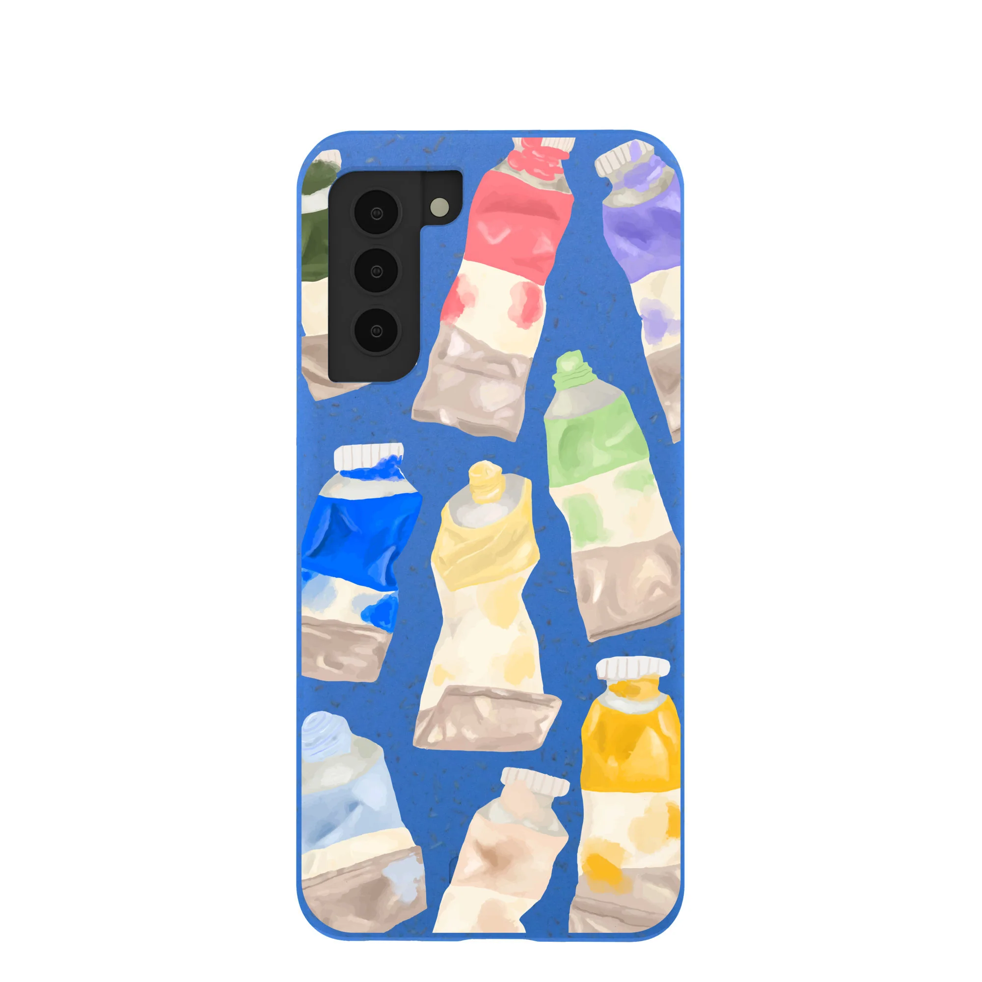 Electric Blue Paint Squeeze Samsung Galaxy S21 Case