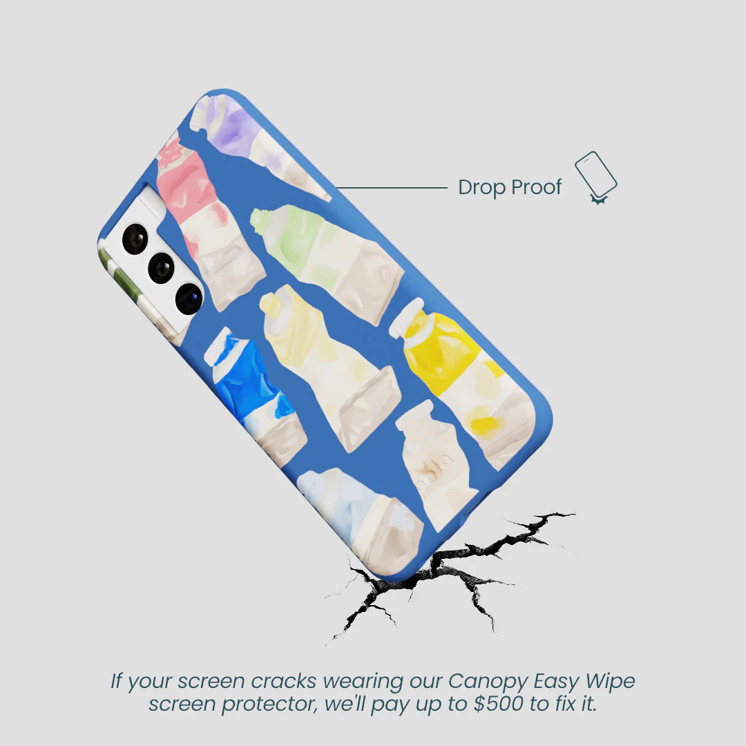 Electric Blue Paint Squeeze Samsung Galaxy S21 Case - Image 4
