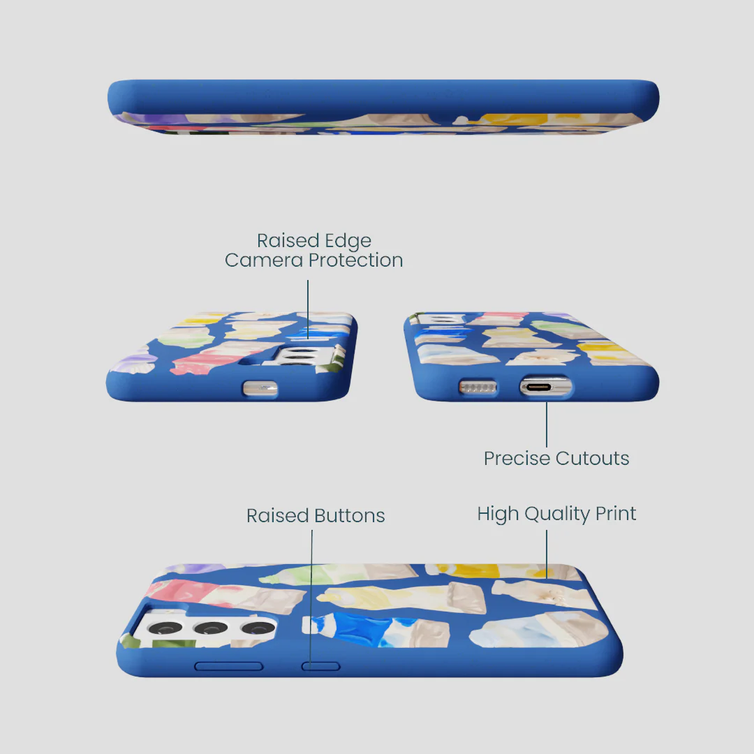 Electric Blue Paint Squeeze Samsung Galaxy S22 Case - Image 2
