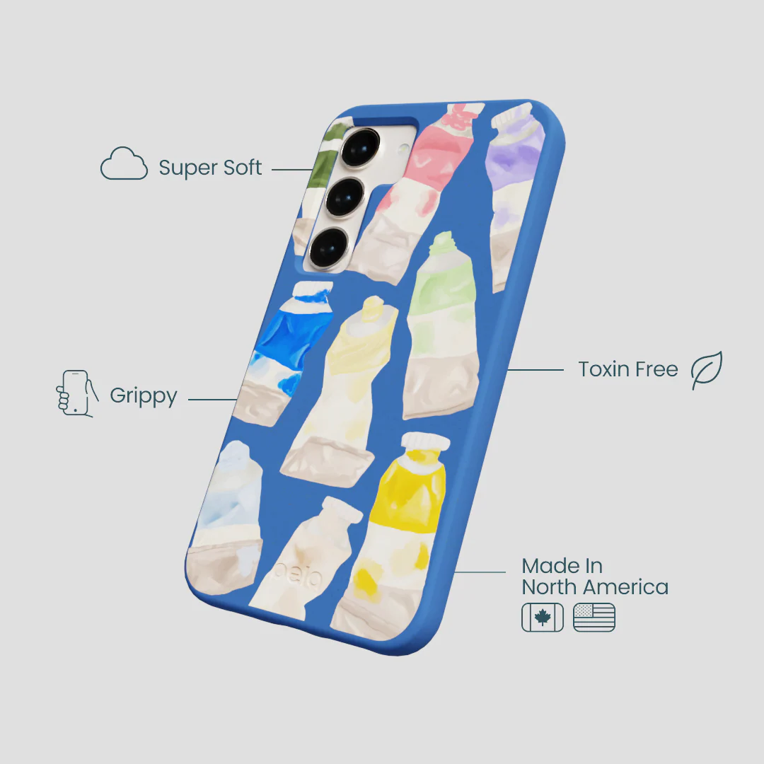 Electric Blue Paint Squeeze Samsung Galaxy S23 Case - Image 3