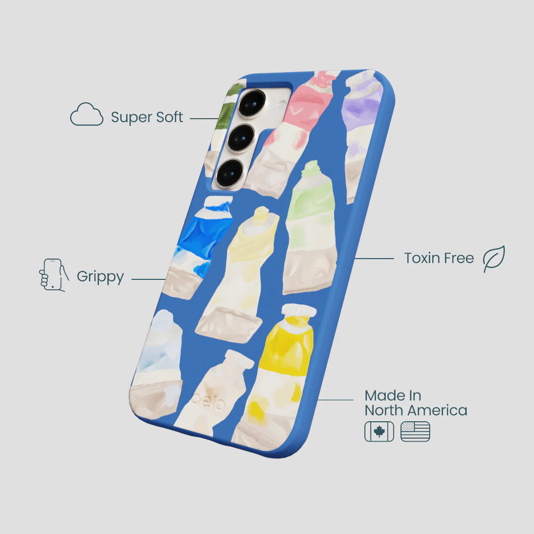 Electric Blue Paint Squeeze Samsung Galaxy S24 Case - Image 3