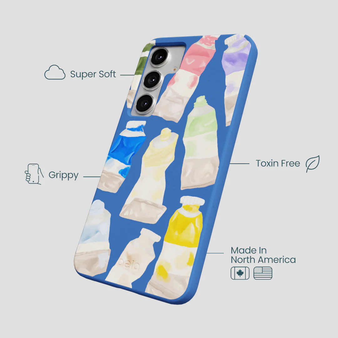 Electric Blue Paint Squeeze Samsung Galaxy S25+(Plus) Case - Image 3