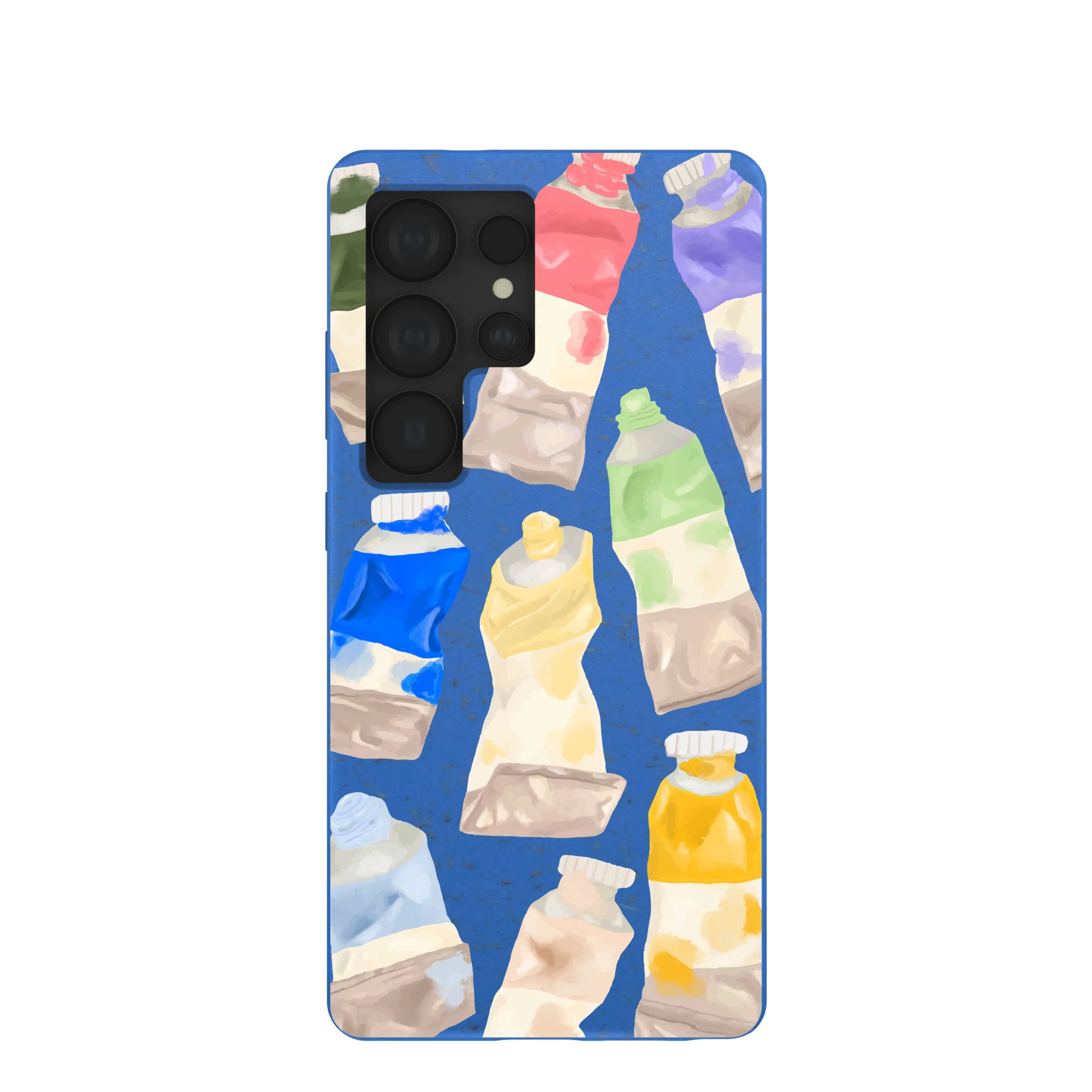 Electric Blue Paint Squeeze Samsung Galaxy S25 Ultra Case