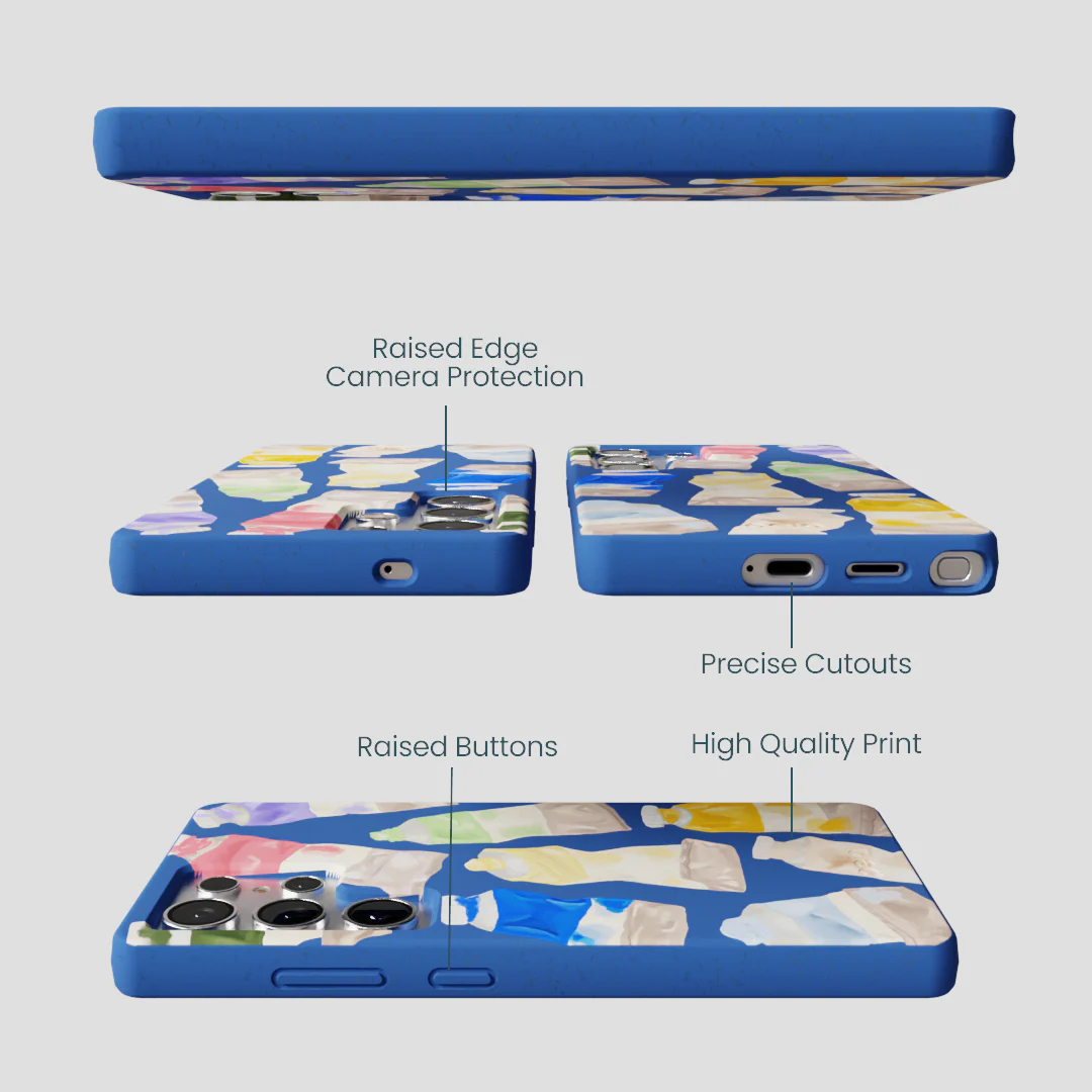 Electric Blue Paint Squeeze Samsung Galaxy S25 Ultra Case - Image 2