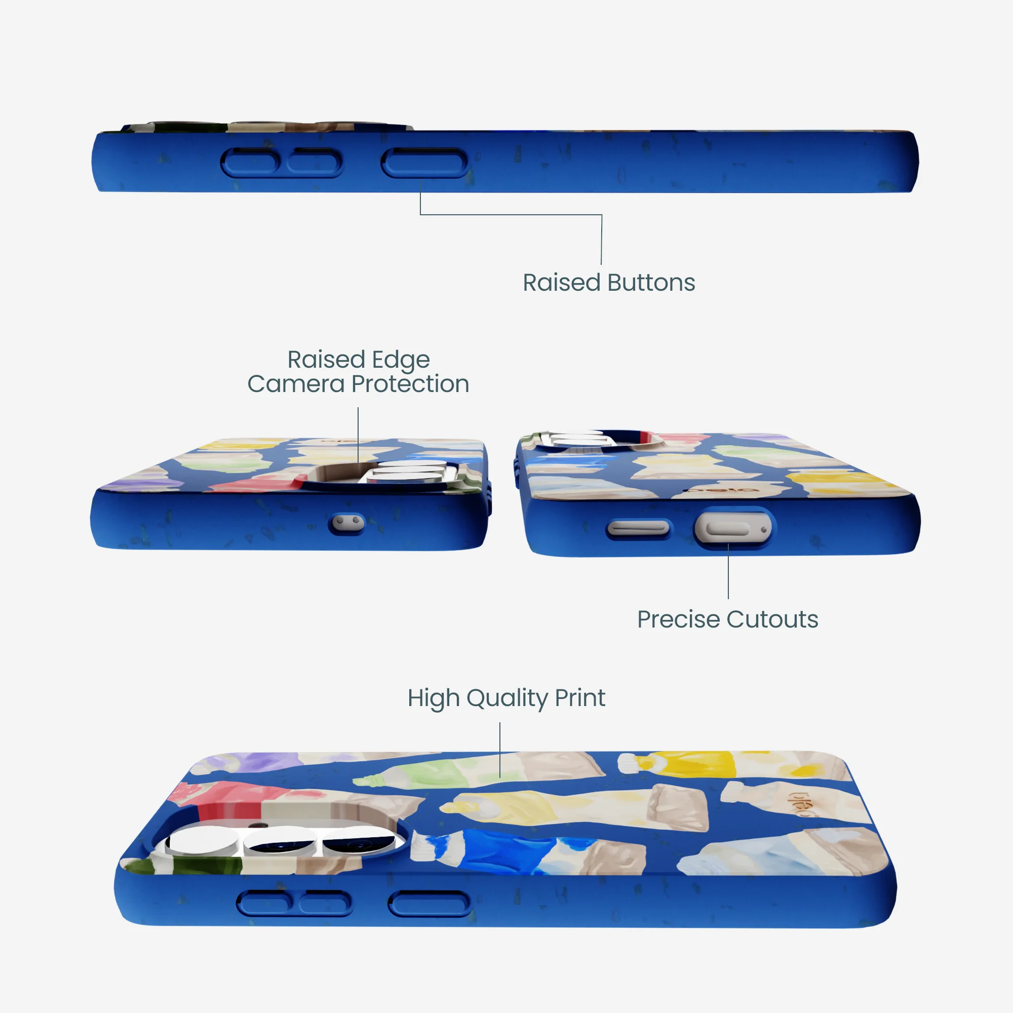 Electric Blue Paint Squeeze Samsung Galaxy S26 Case - Image 2