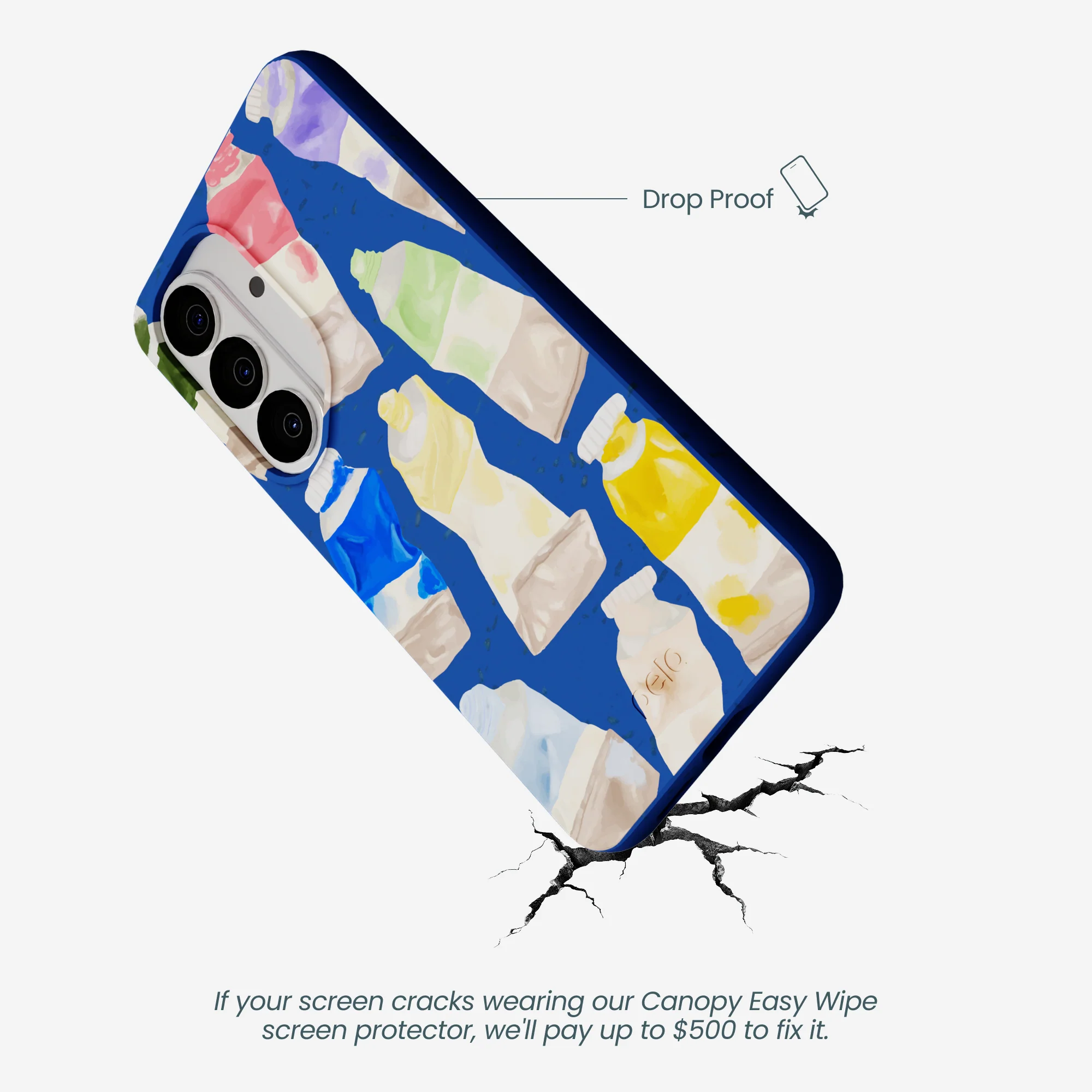 Electric Blue Paint Squeeze Samsung Galaxy S26 Case - Image 4