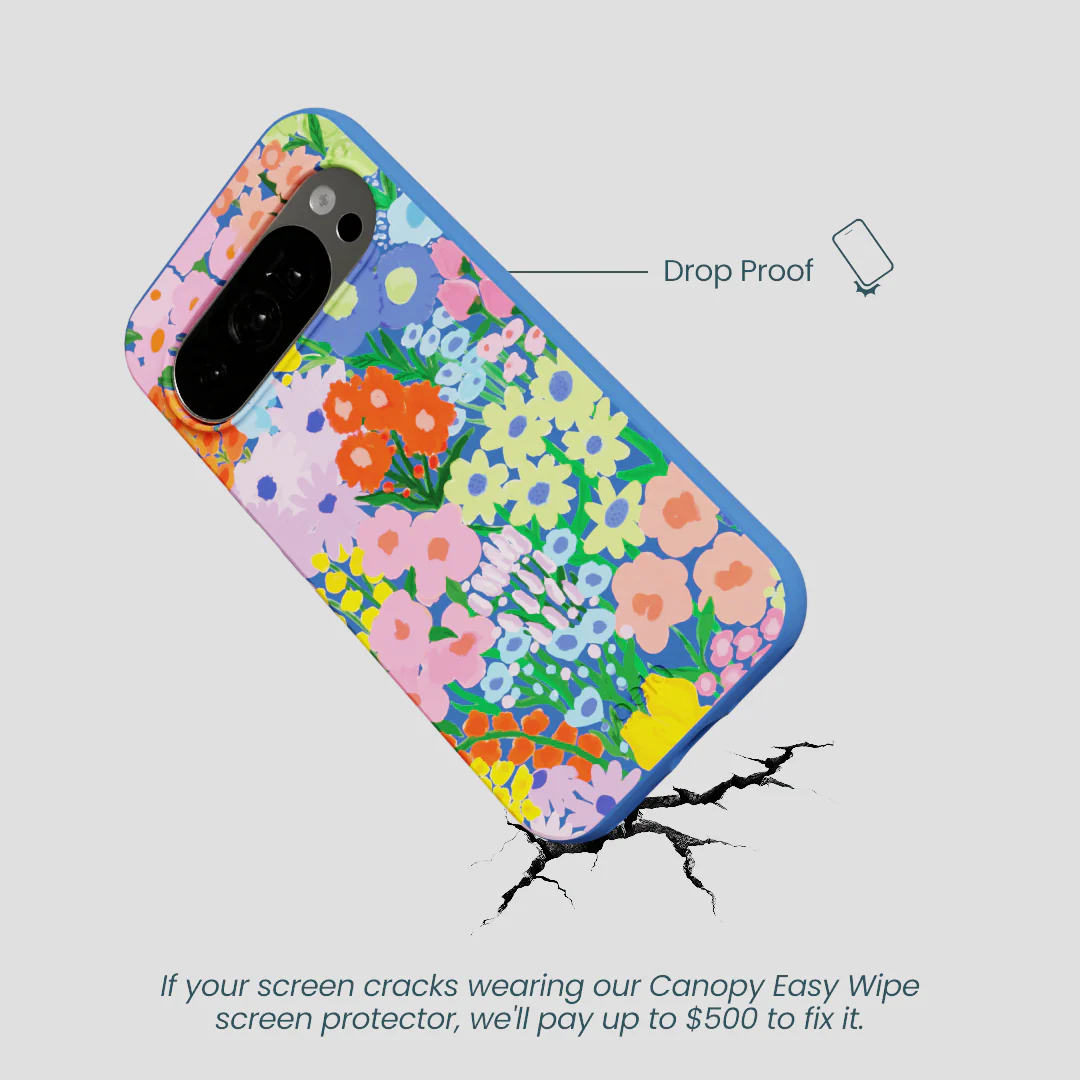 Electric Blue Painted Garden Google Pixel 10/10 Pro Case - Image 5