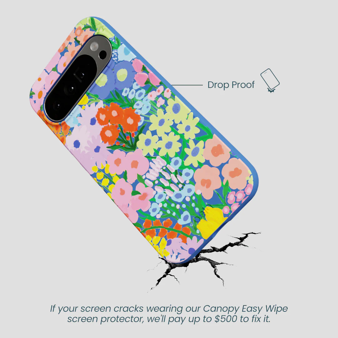 Electric Blue Painted Garden Google Pixel 10 Pro XL Case - Image 5
