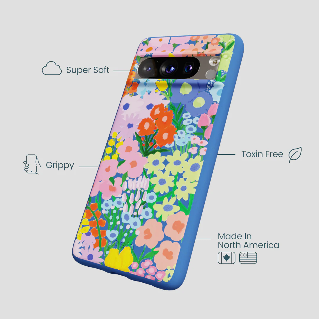 Electric Blue Painted Garden Google Pixel 8 Pro Case - Image 4