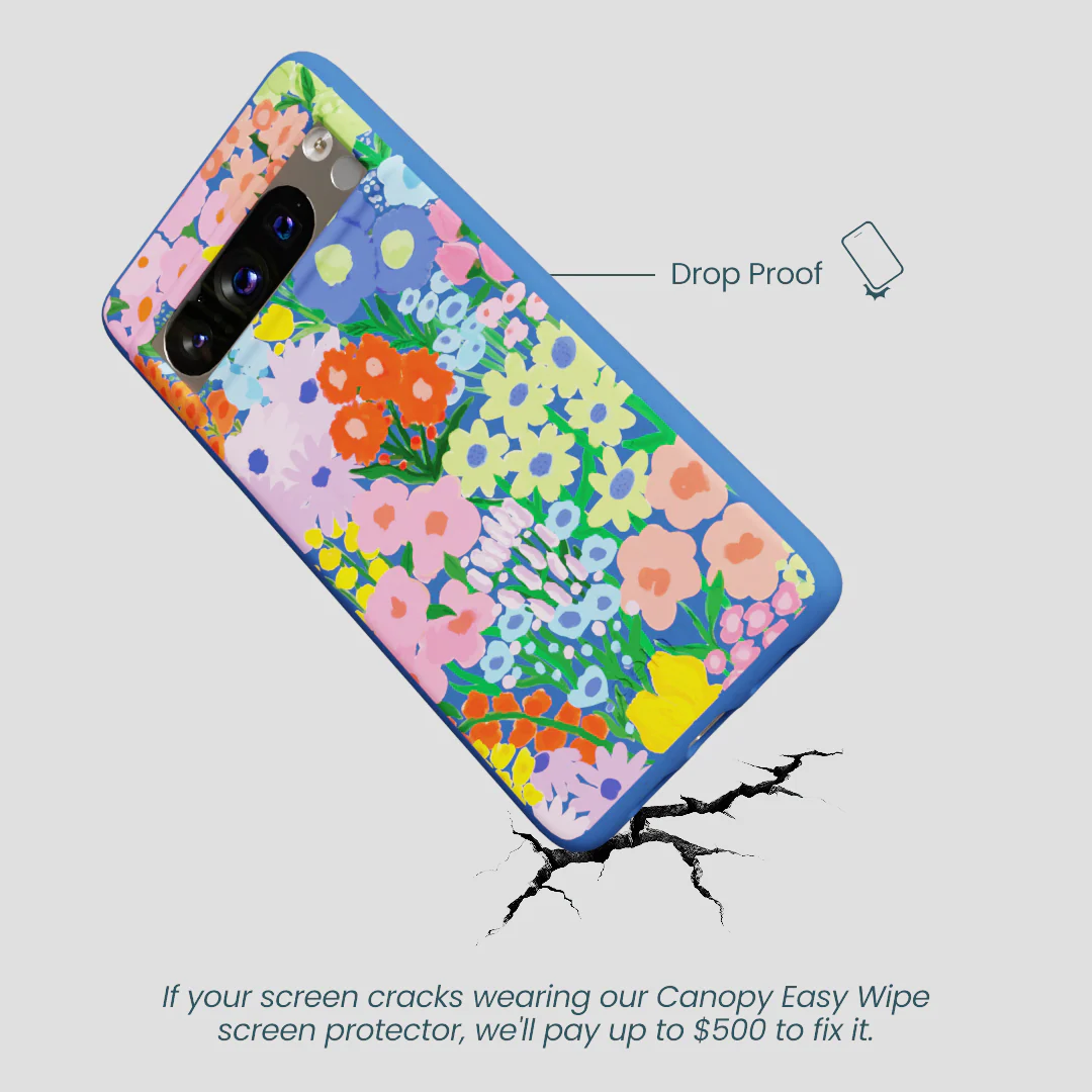 Electric Blue Painted Garden Google Pixel 8 Pro Case - Image 5