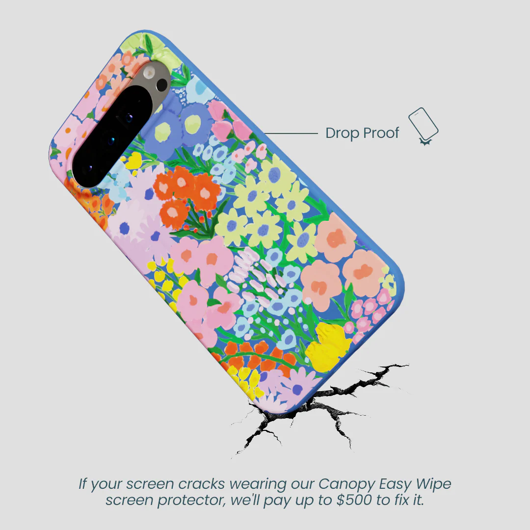 Electric Blue Painted Garden Google Pixel 9 Pro XL Case - Image 5