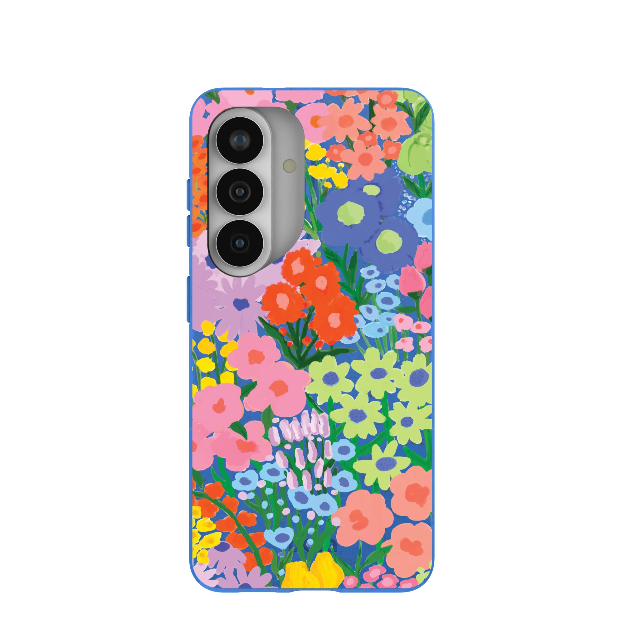 Electric Blue Painted Garden Samsung Galaxy S26 Case