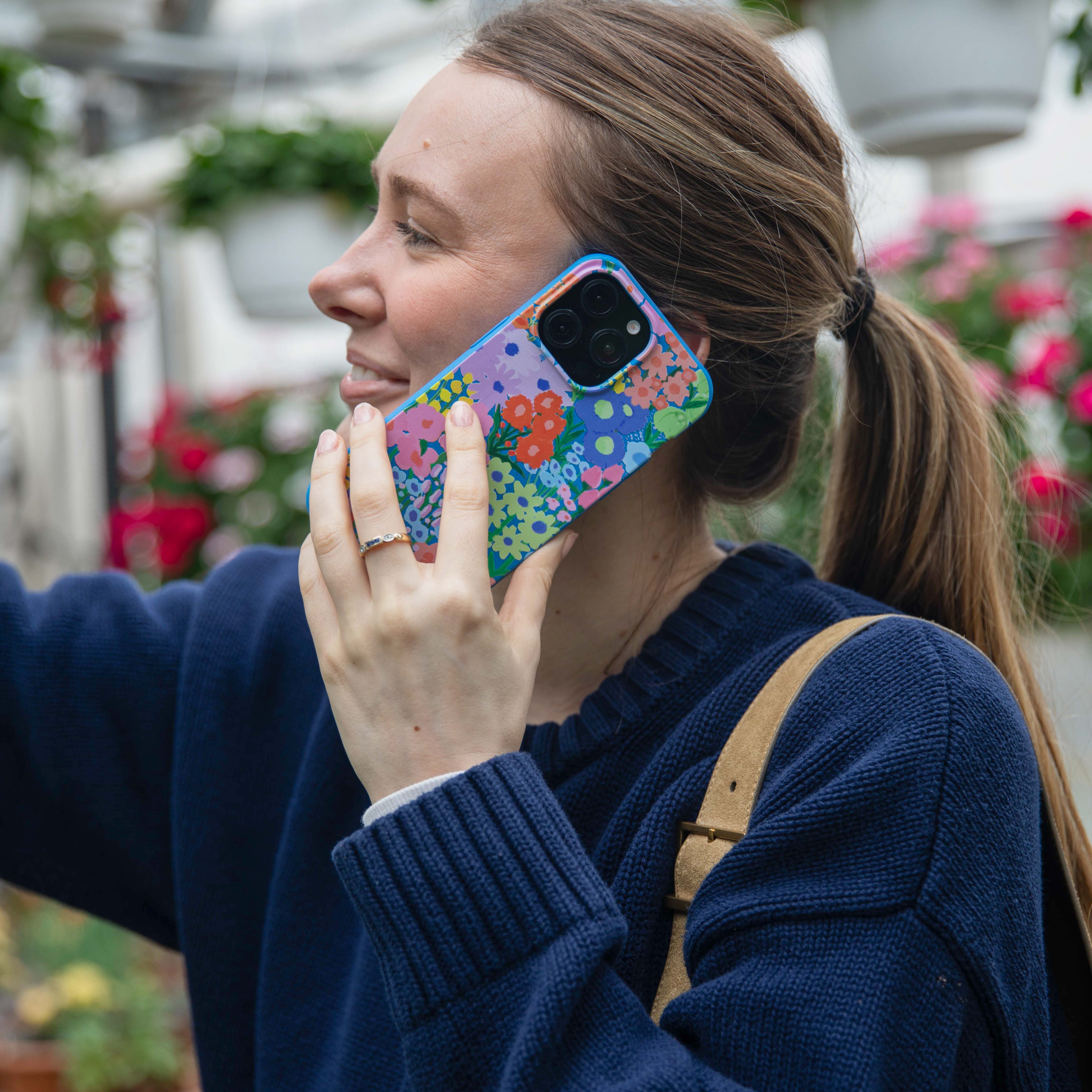 Electric Blue Painted Garden Google Pixel 10a Case - Image 6