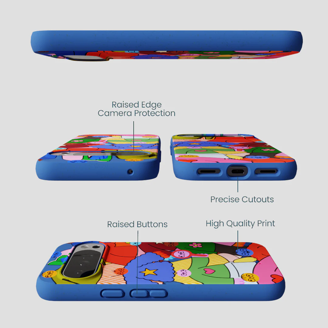 Electric Blue Pals Google Pixel 10 Pro XL Case - Image 3