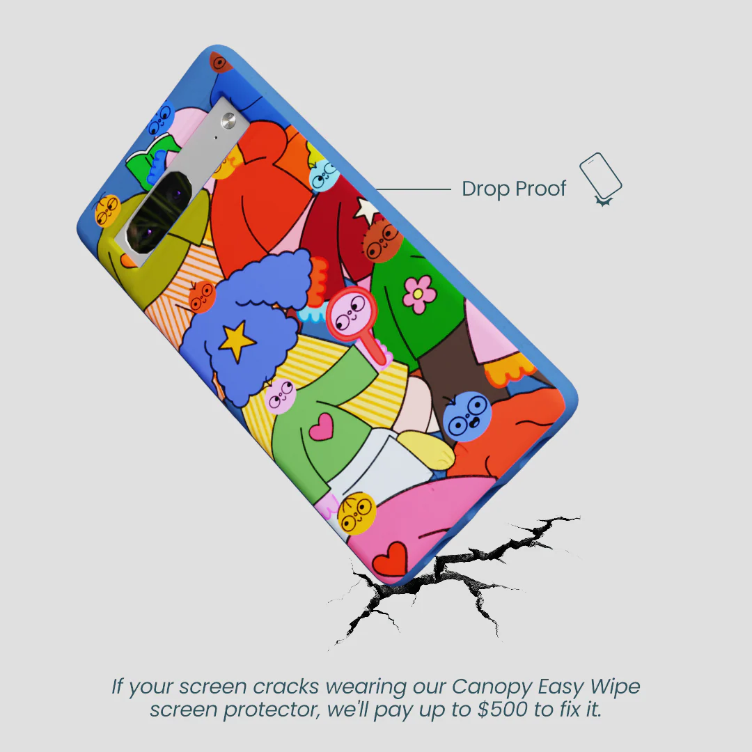 Electric Blue Pals Google Pixel 7a Case - Image 5