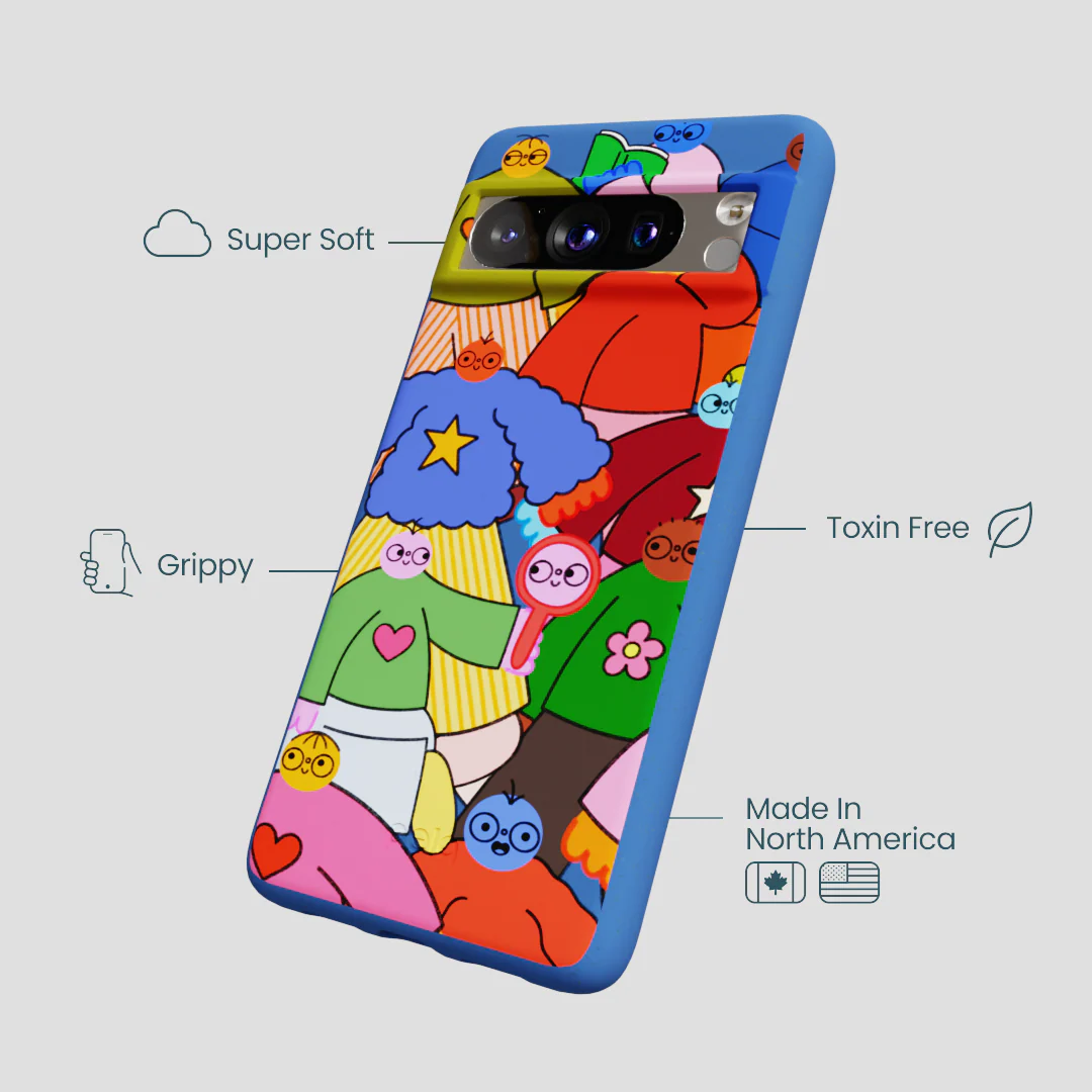 Electric Blue Pals Google Pixel 8 Pro Case - Image 4