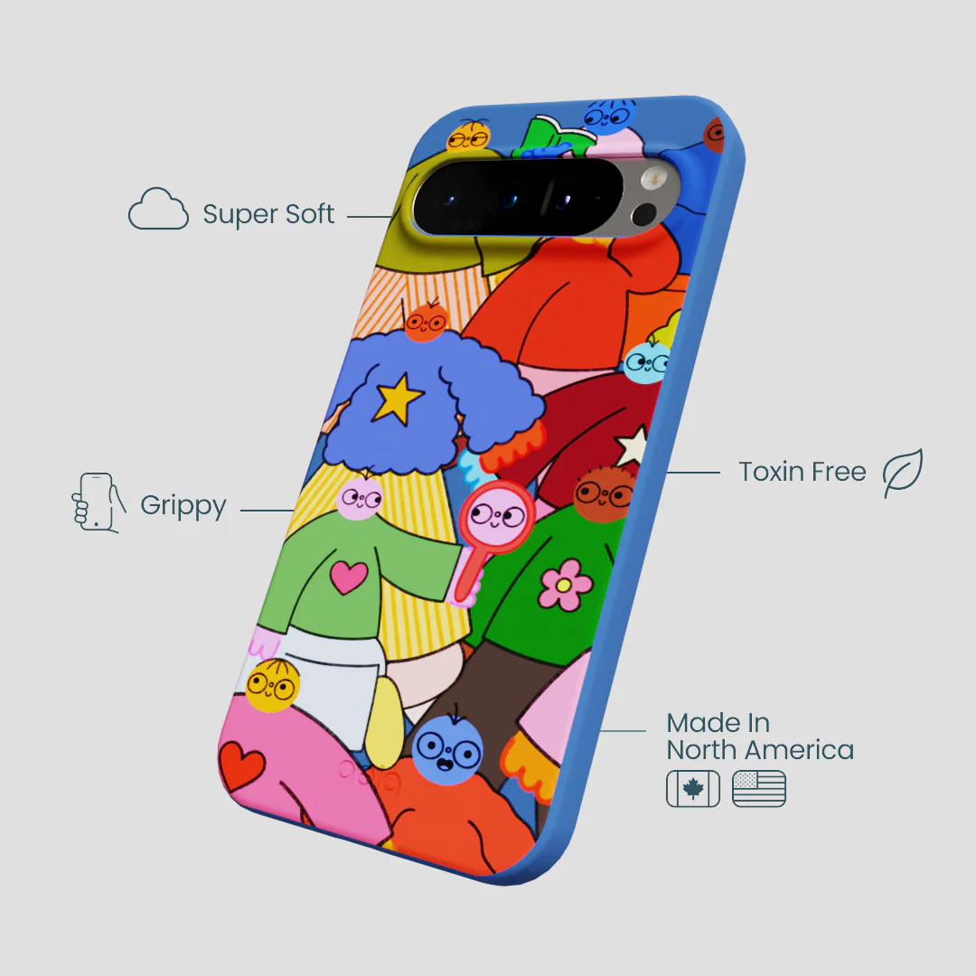 Electric Blue Pals Google Pixel 9 Pro XL Case - Image 4