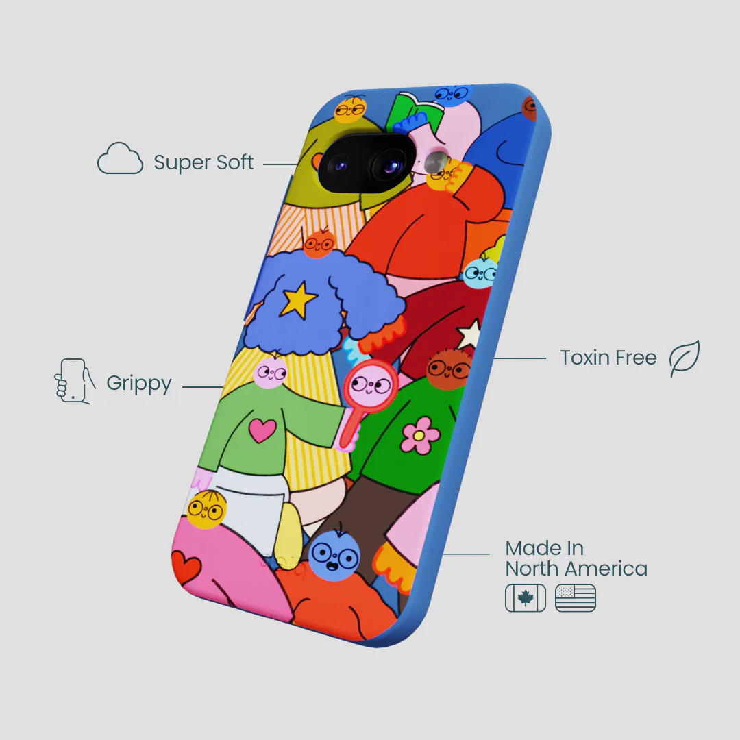 Electric Blue Pals Google Pixel 9a Case - Image 4