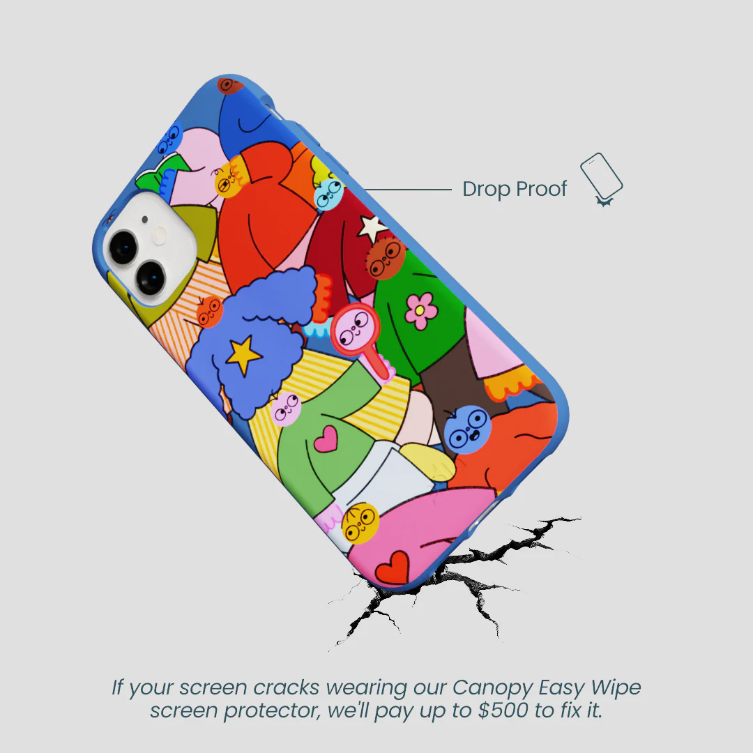 Electric Blue Pals iPhone 11 Case - Image 5