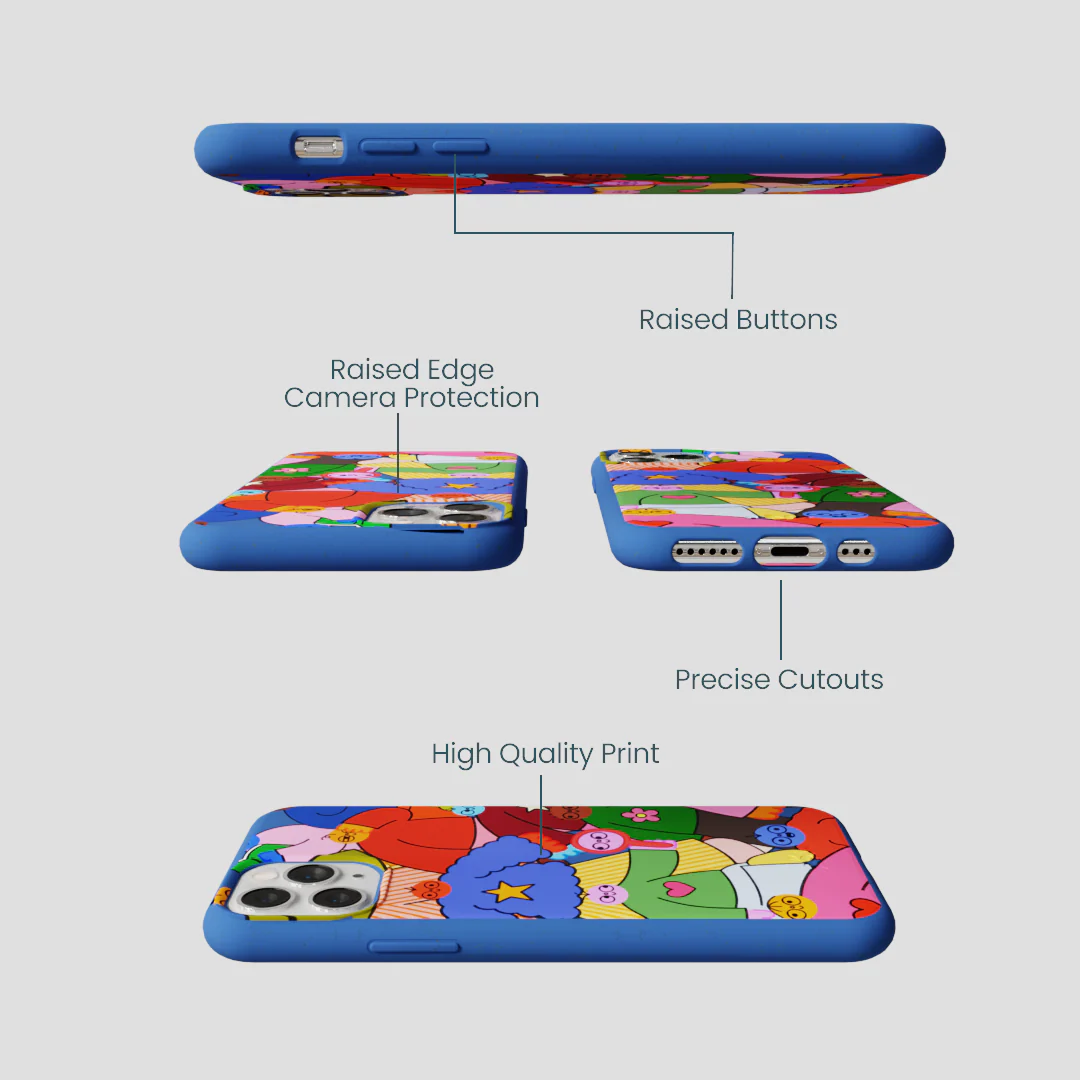 Electric Blue Pals iPhone 11 Pro Case - Image 3