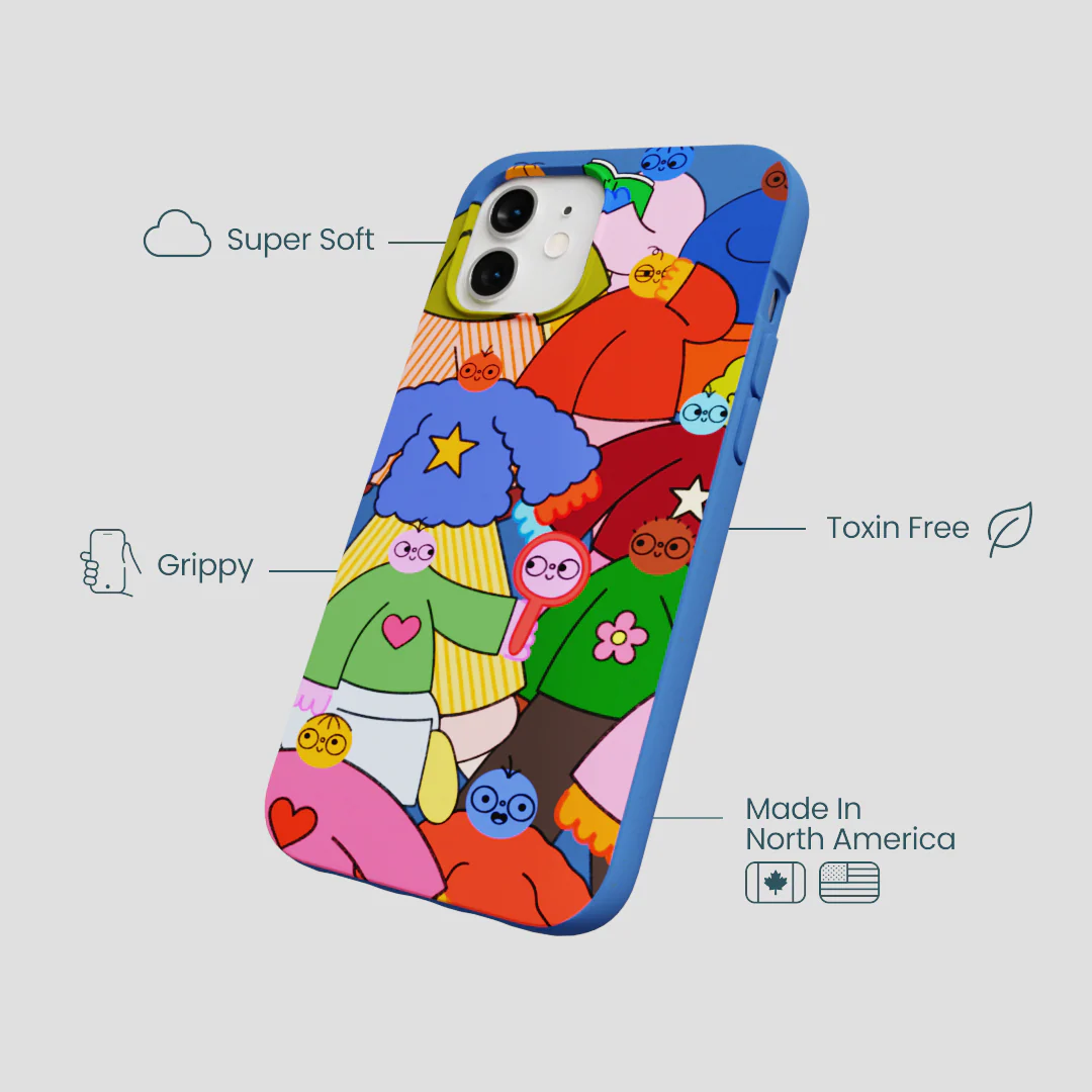 Electric Blue Pals iPhone 12/ iPhone 12 Pro Case - Image 4