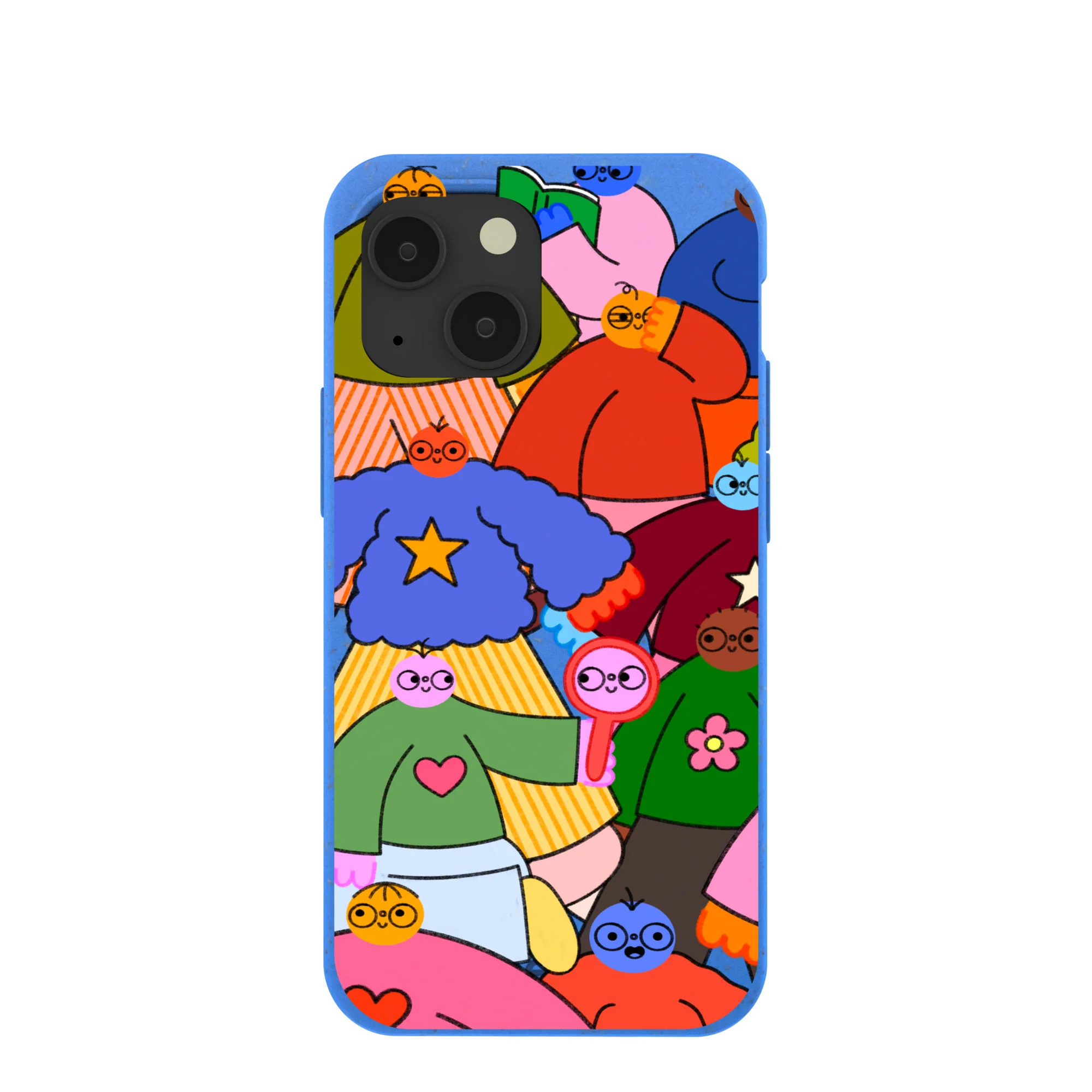 Electric Blue Pals iPhone 13 Mini Case