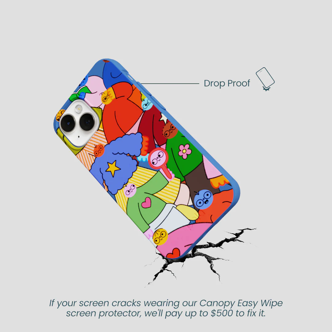 Electric Blue Pals iPhone 13 Mini Case - Image 5