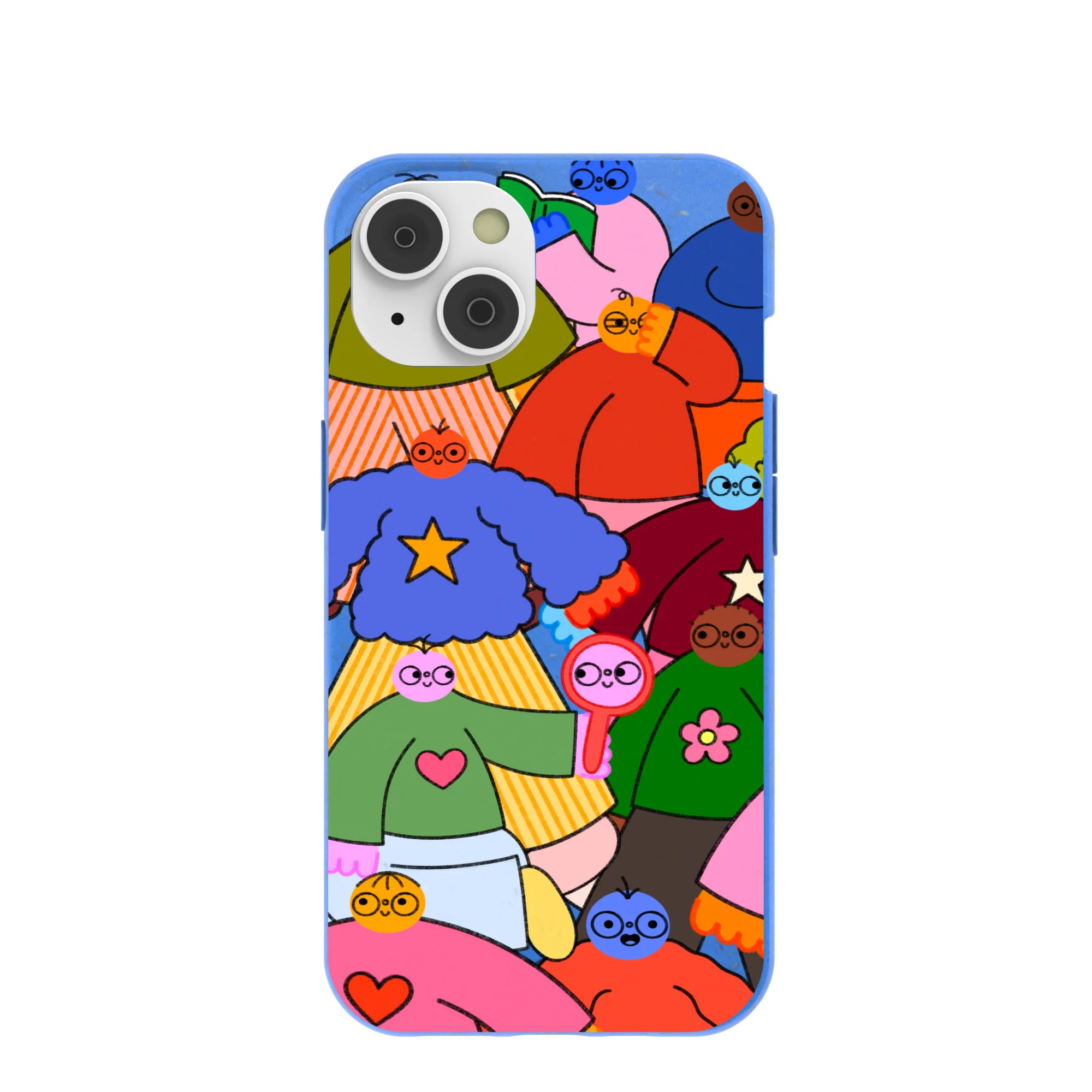 Electric Blue Pals iPhone 14 Case