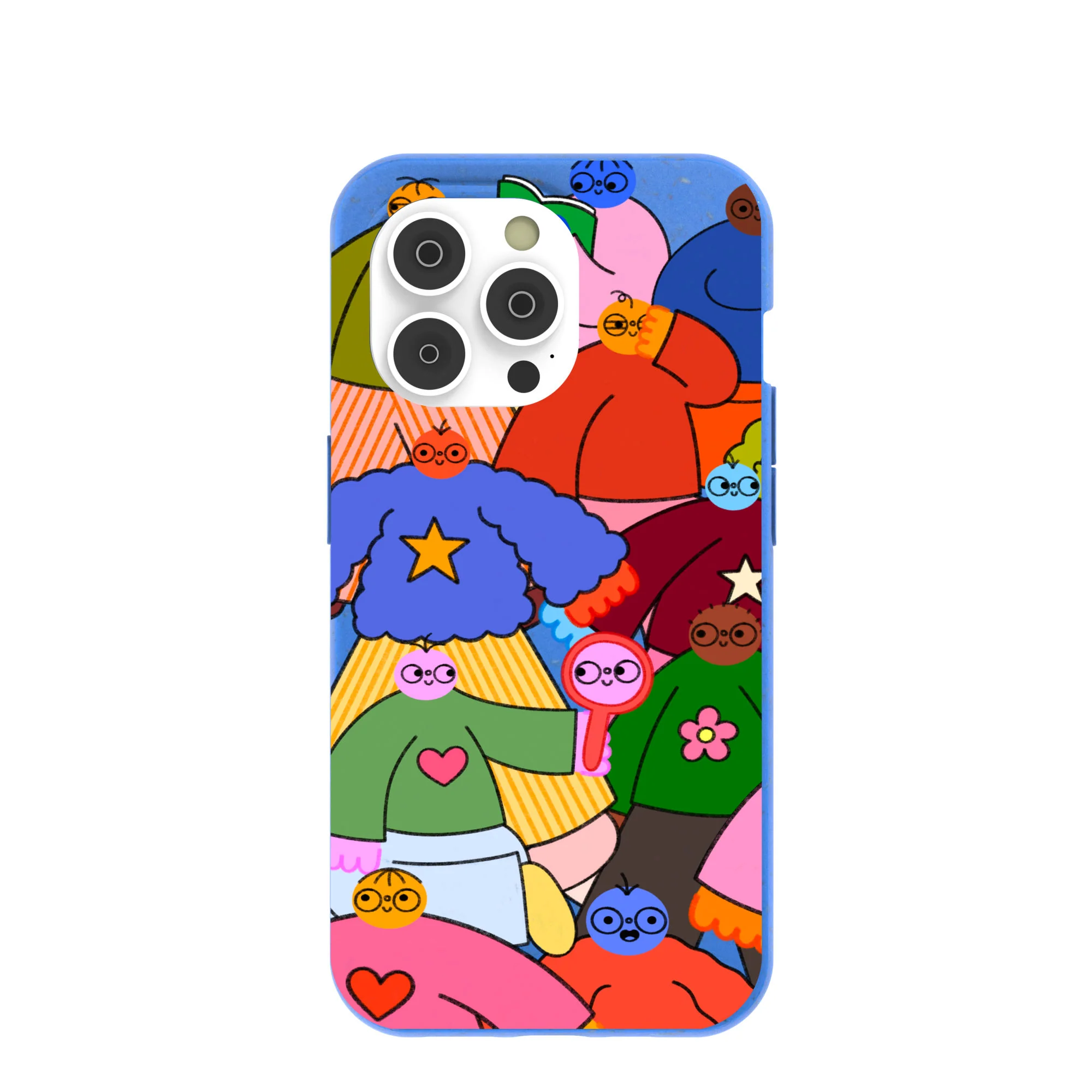 Electric Blue Pals iPhone 14 Pro Case