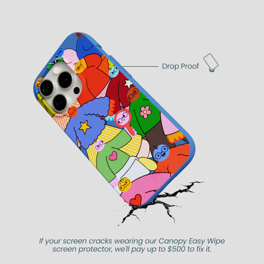 Electric Blue Pals iPhone 15 Pro Case - Image 5