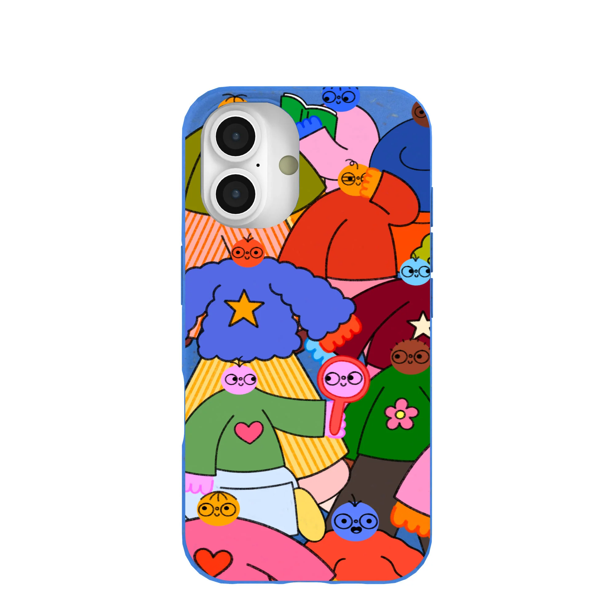 Electric Blue Pals iPhone 16 Case
