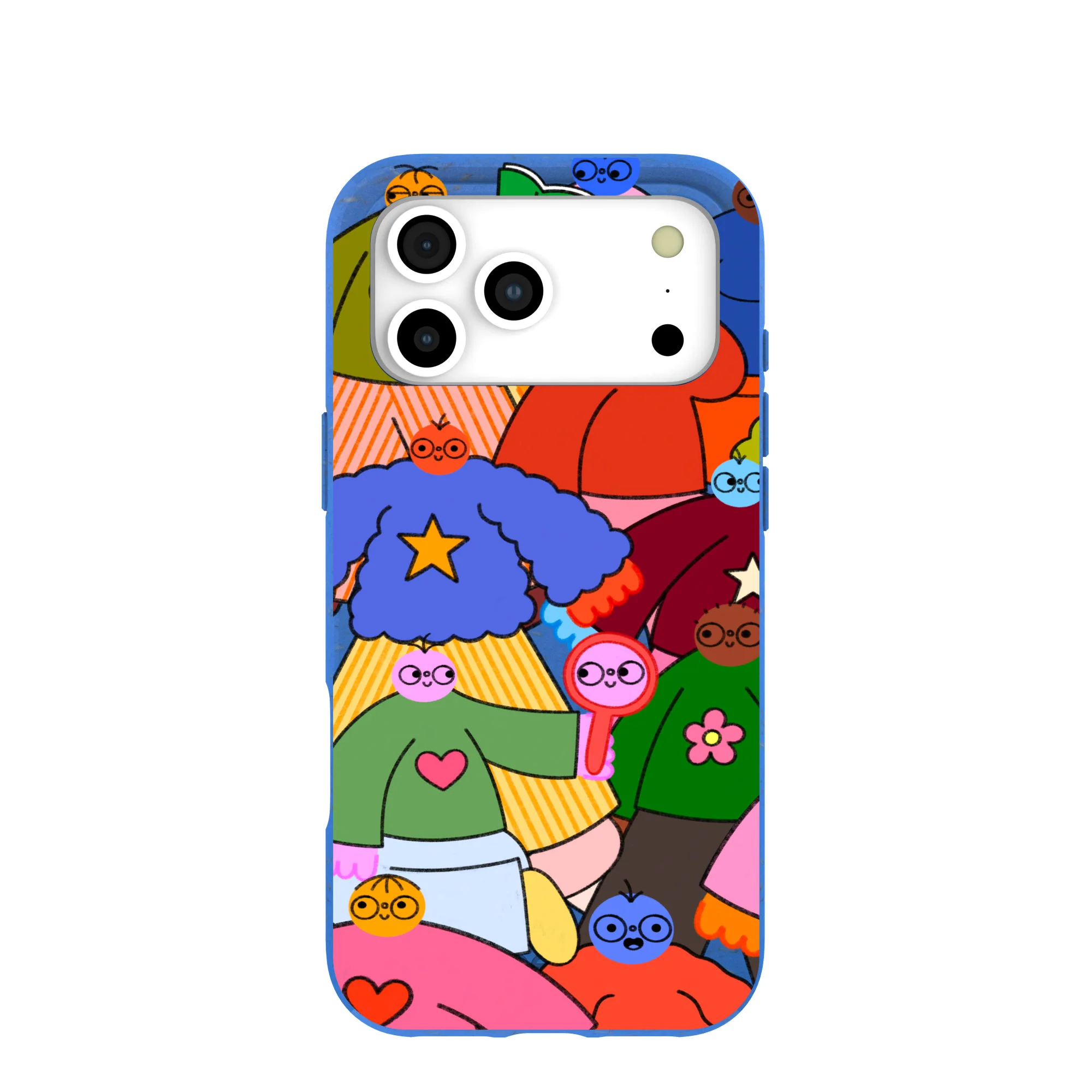 Electric Blue Pals iPhone 17 Pro Max Case