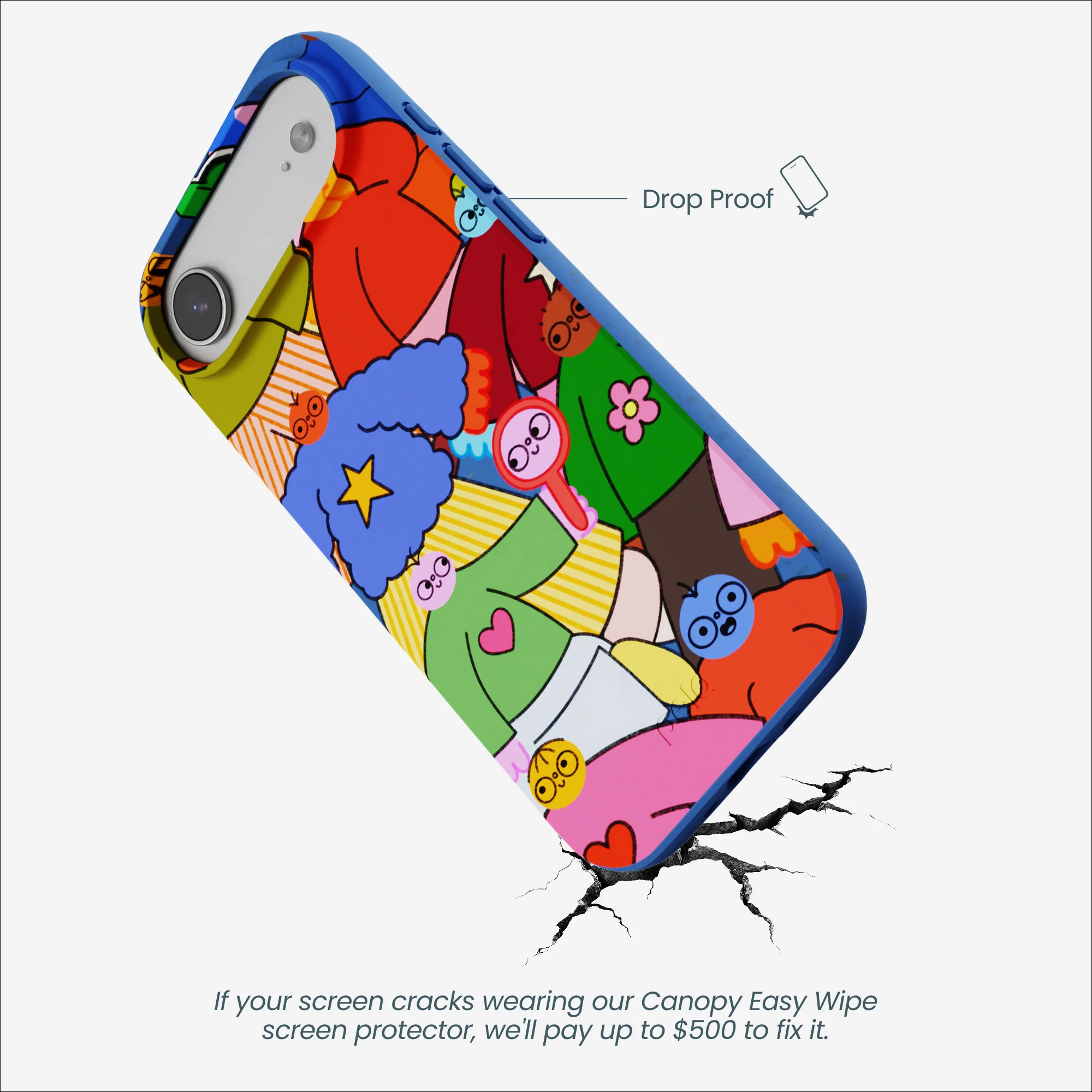 Electric Blue Pals iPhone Air Case - Image 5